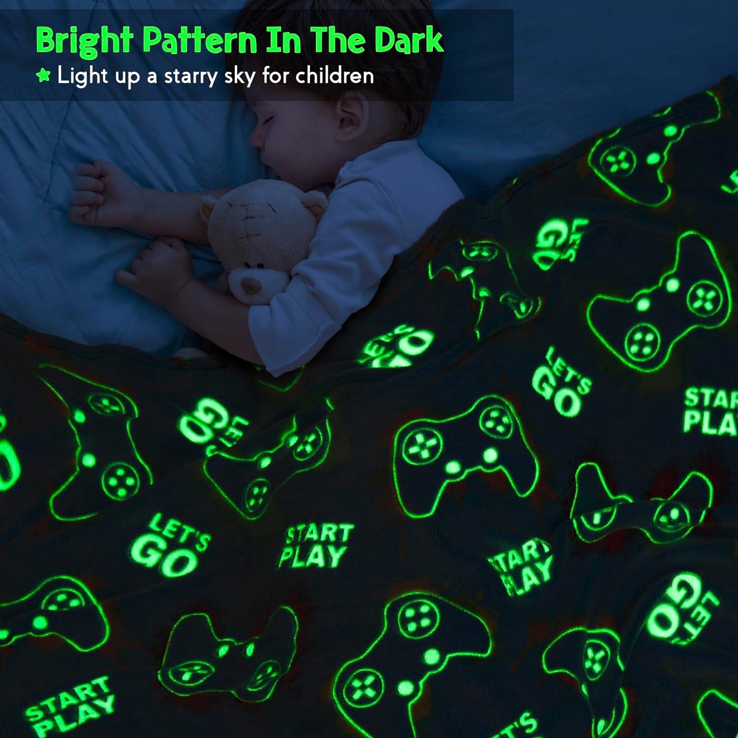 Manta Gamer Jekeno 130x150 cm Brilla en la Oscuridad