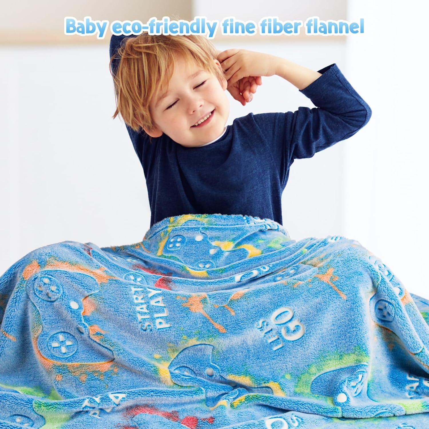 Manta Gamer Jekeno 130x150 cm Brilla en la Oscuridad