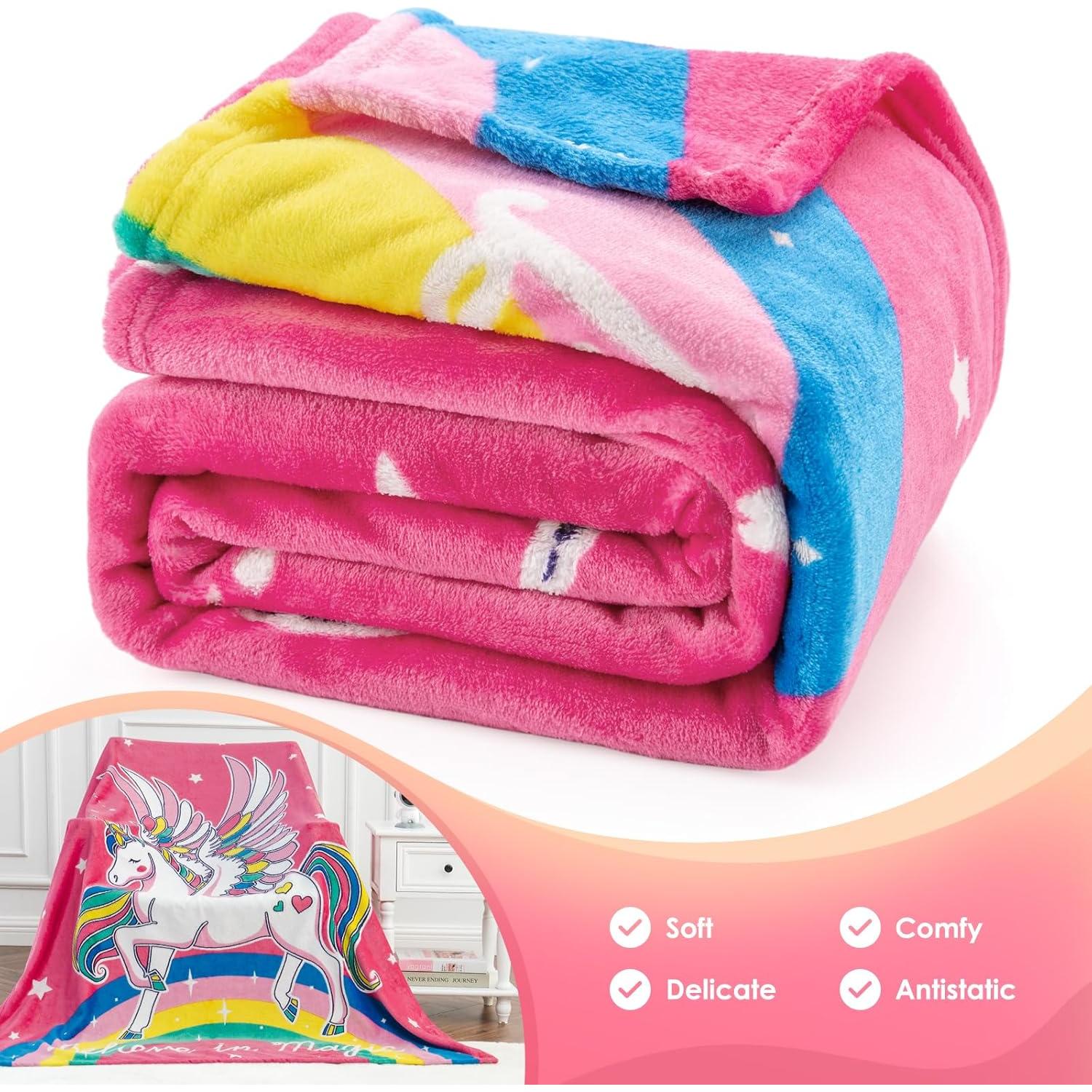 Manta Unicornio Jekeno 50x60 cm Brilla en la Oscuridad