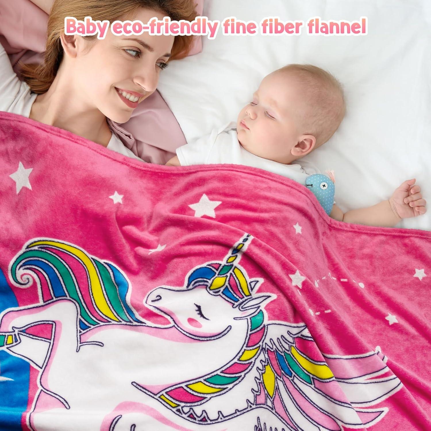 Manta Unicornio Jekeno 50x60 cm Brilla en la Oscuridad