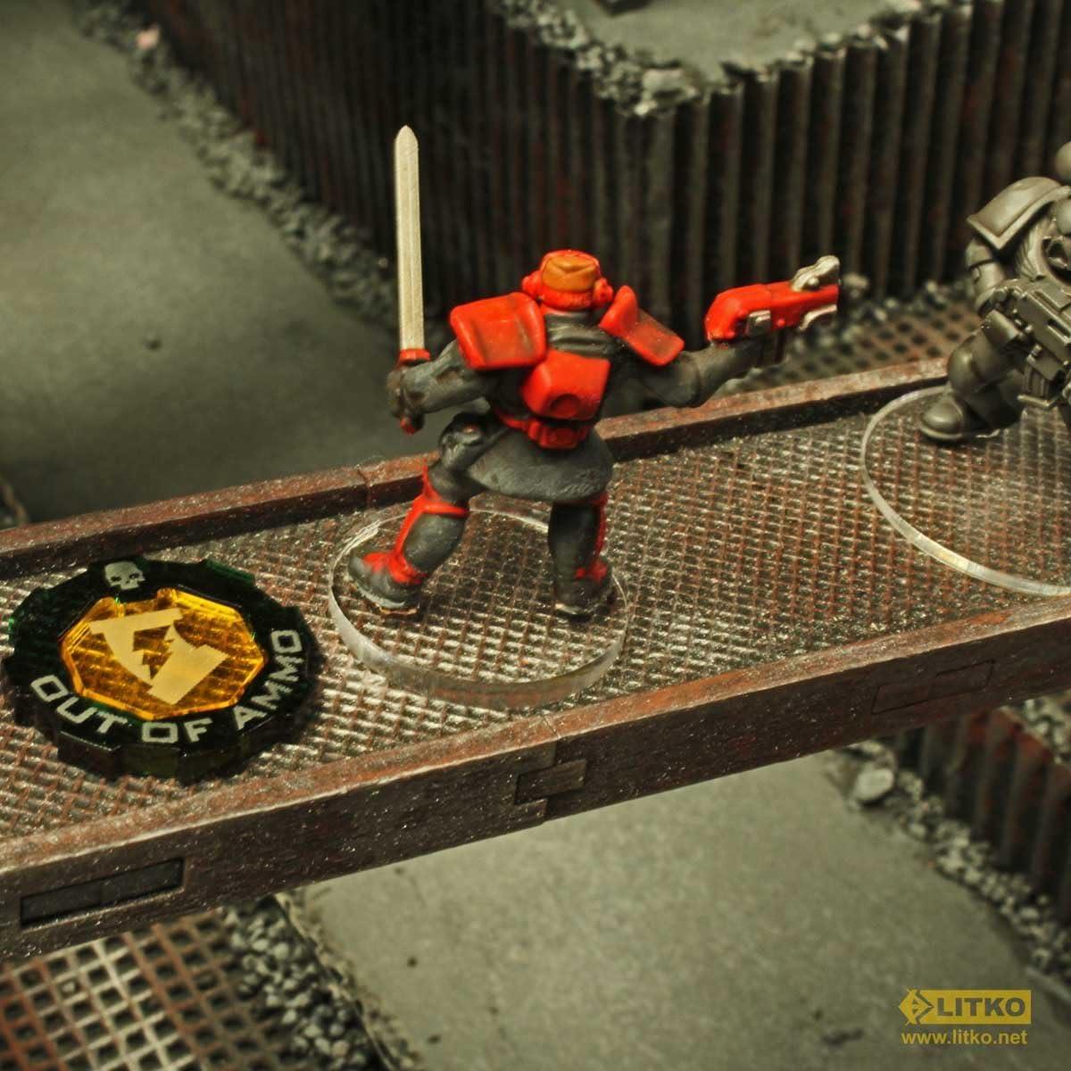 Fichas de Acción LITKO para Warhammer y Necromunda - Sin Munición