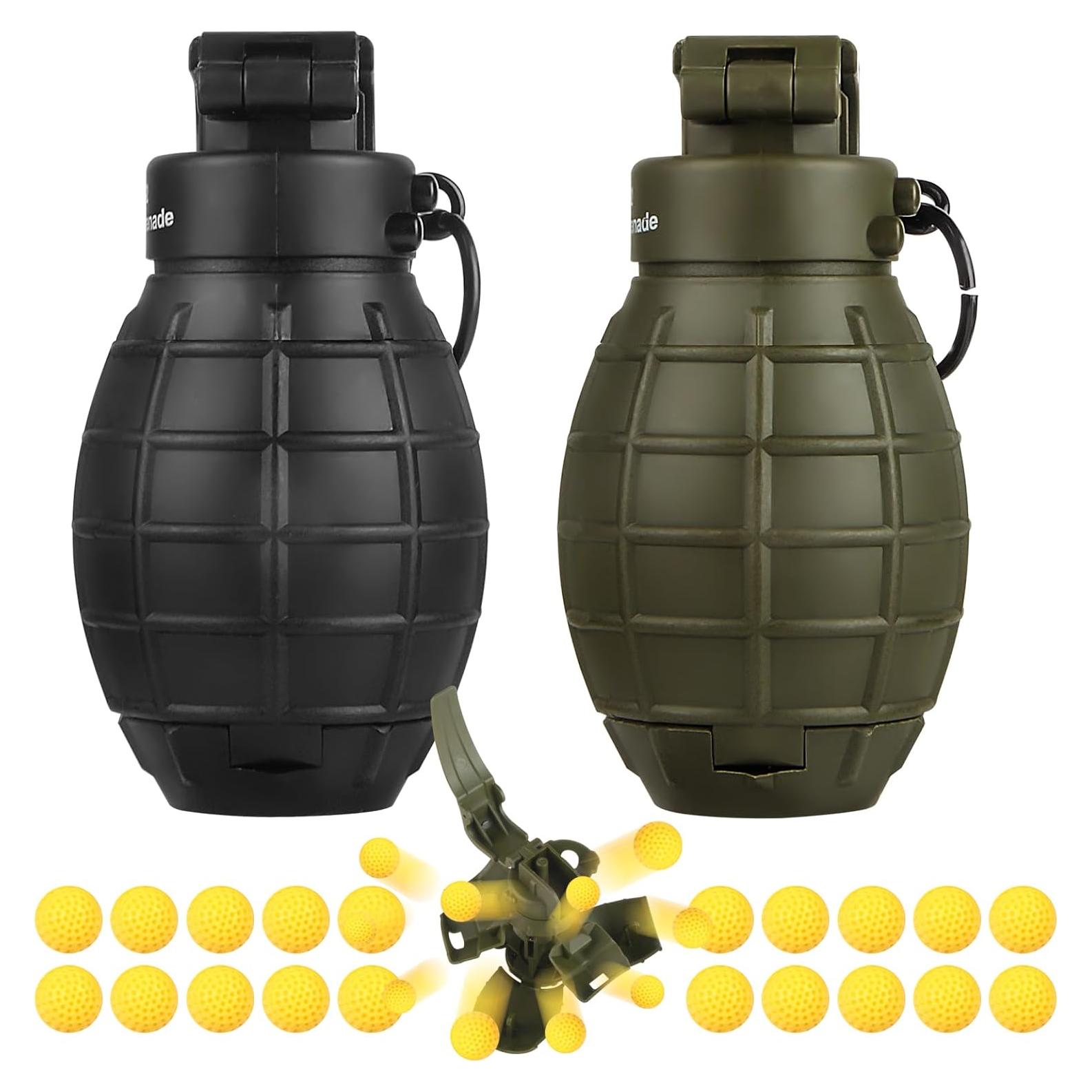 Granada de Juguete Táctica Nerf CS - 2 Pcs Reutilizables con Municiones