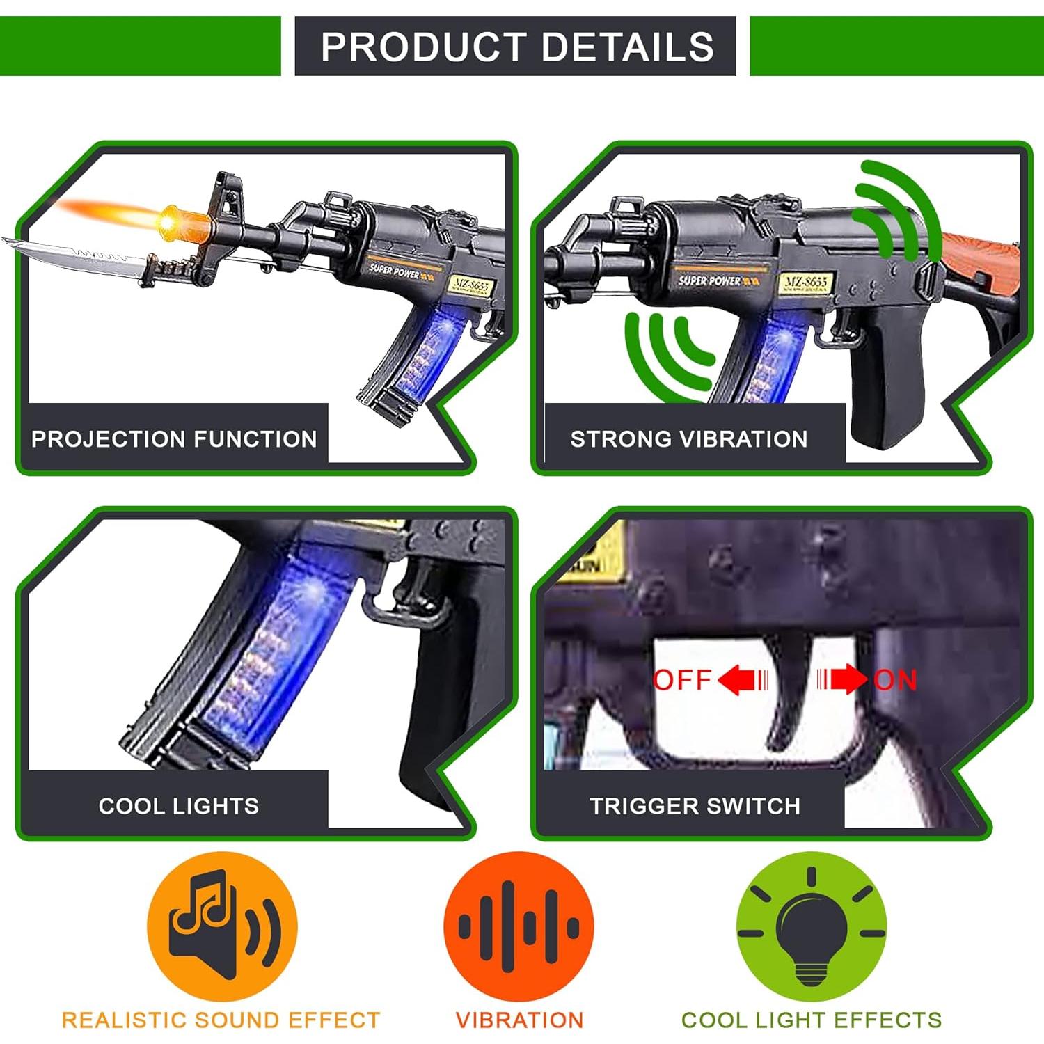 Pistola de Juguete ArtCreativity con Bayoneta Plegable 40 cm