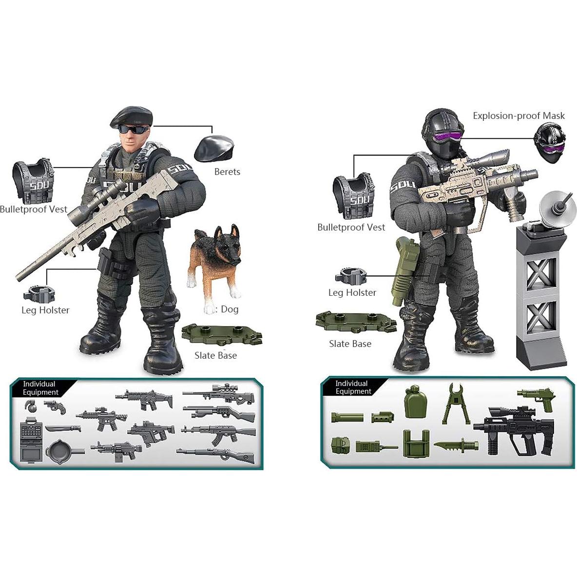 Figura de Acción Mini YEIBOBO XJ-822 con Armas y Accesorios