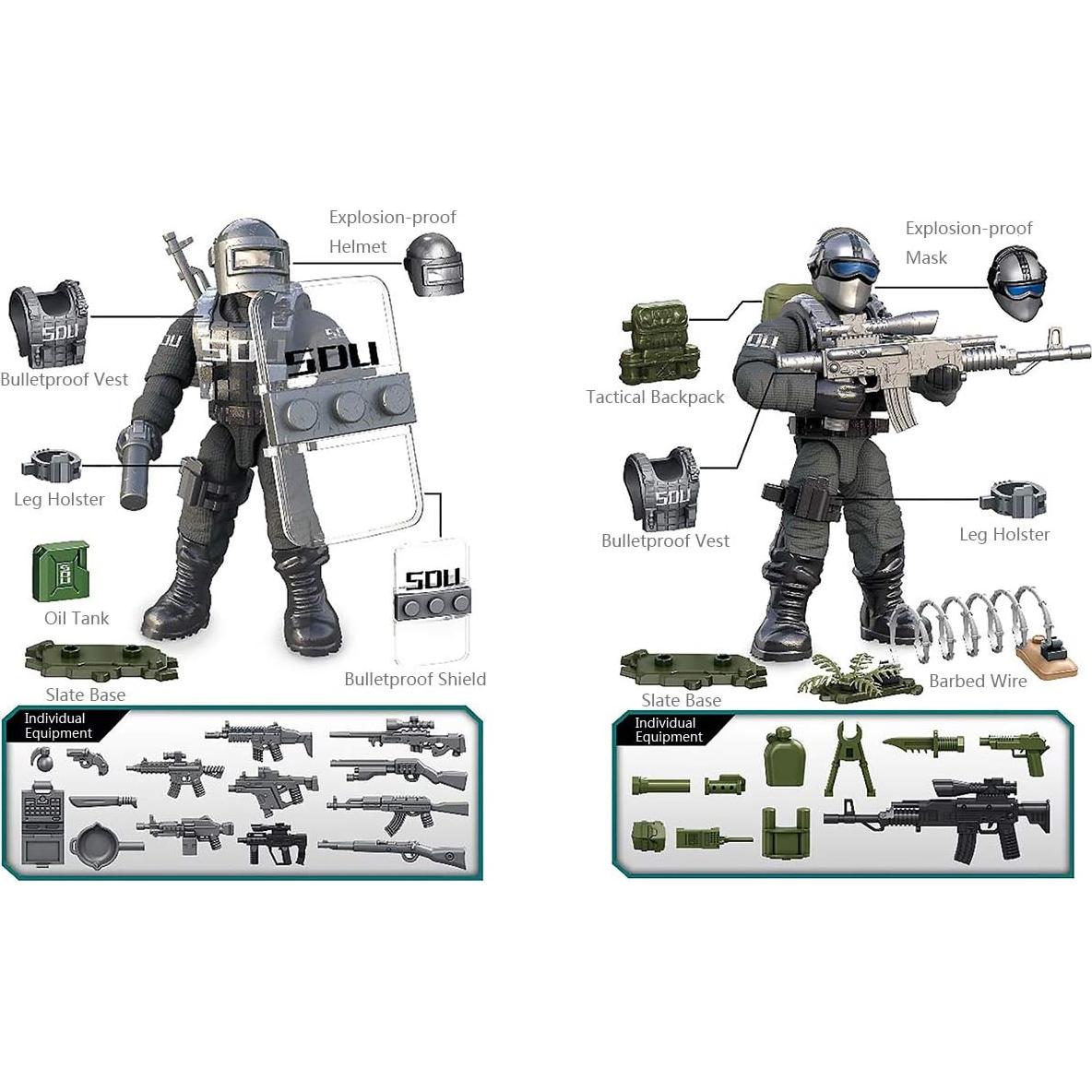 Figura de Acción Mini YEIBOBO XJ-822 con Armas y Accesorios