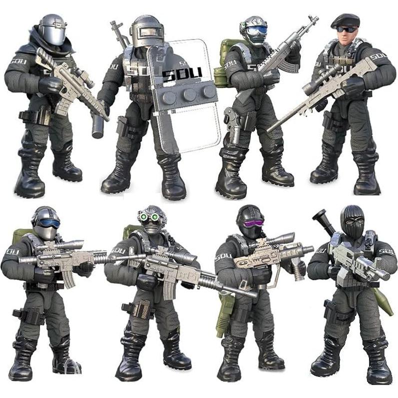 Set de Bloques de Construcción SWAT 8 Figuras Policías 5 CM