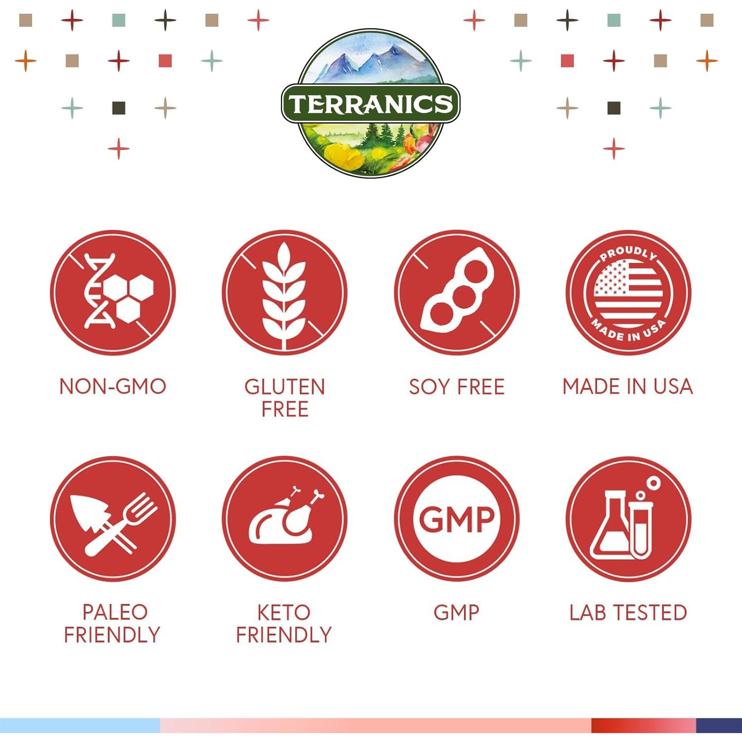 Suplemento CoQ10 200mg Terranics con Aceite de Oliva 240 Softgels