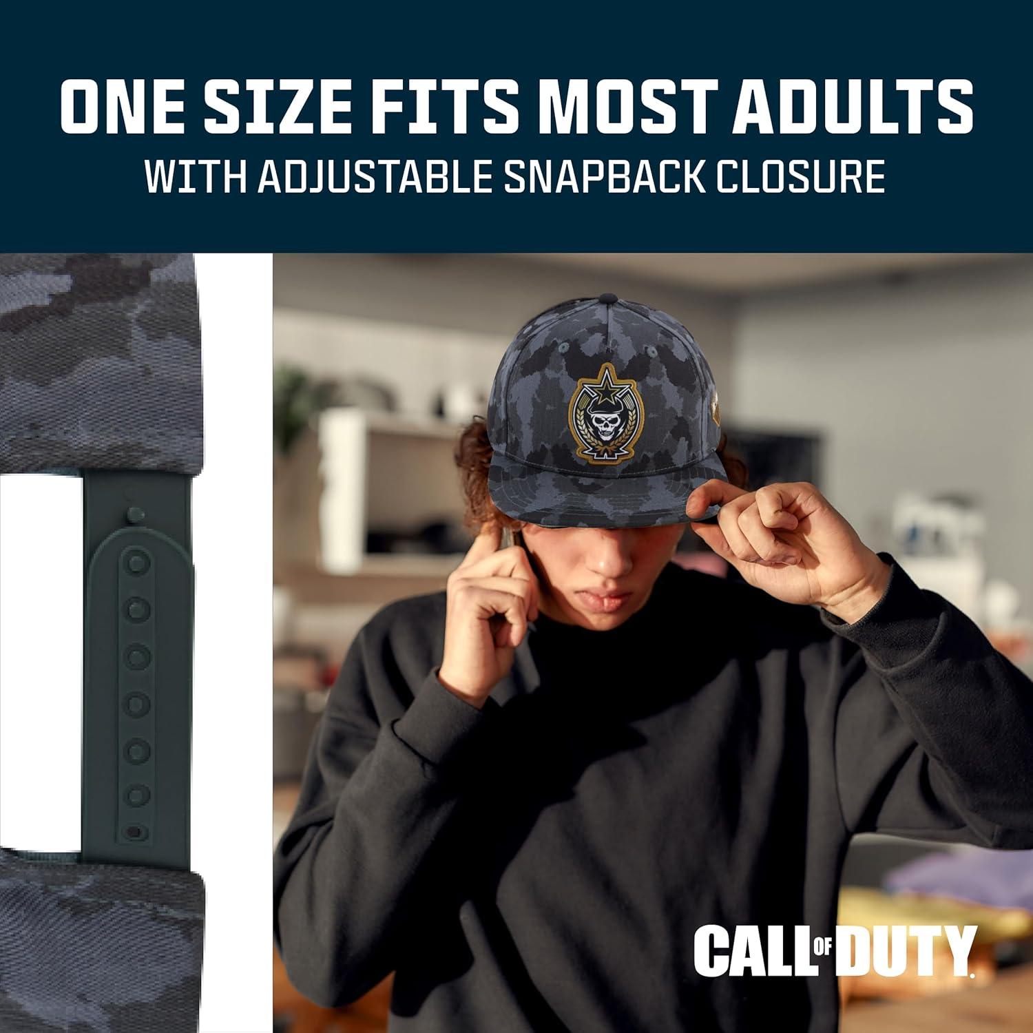 Gorra de béisbol Call of Duty ajustable algodón negra