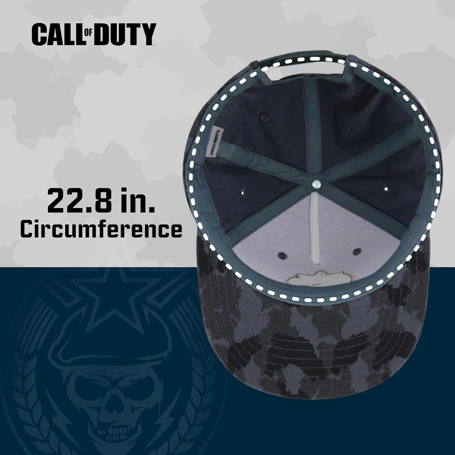 Gorra de béisbol Call of Duty ajustable algodón negra