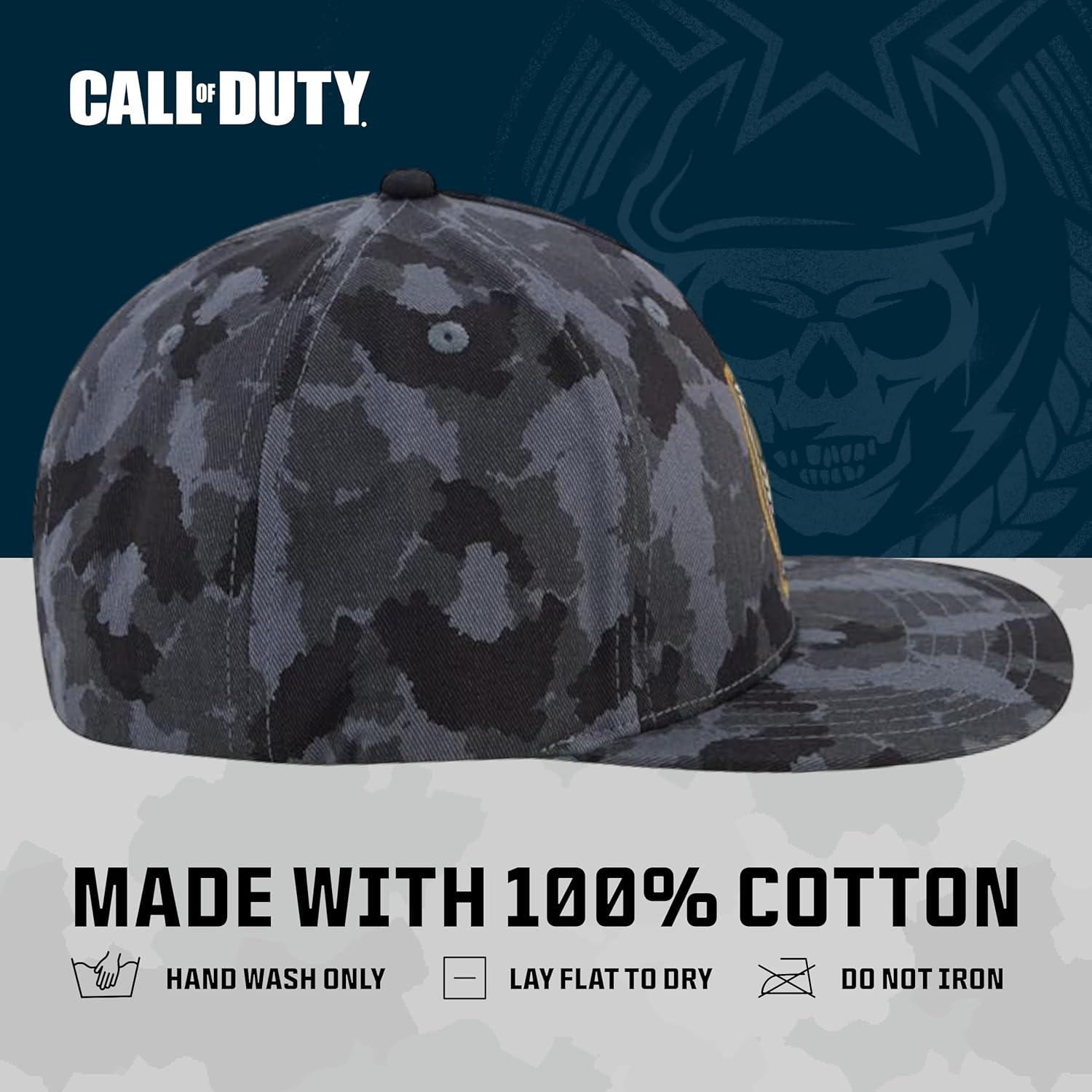 Gorra de béisbol Call of Duty ajustable algodón negra