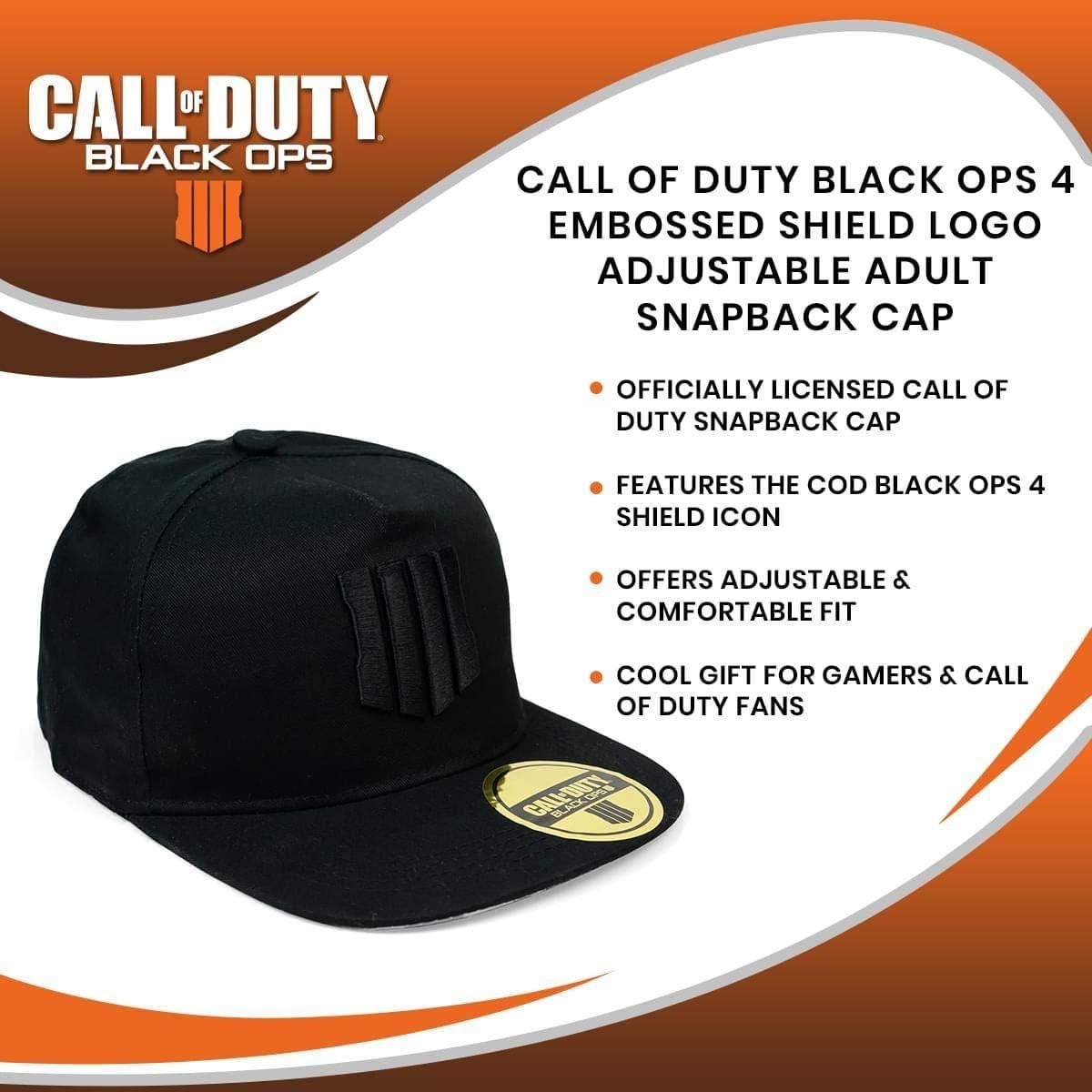 Gorra Snapback Call of Duty Black Ops 4 Ajustable Negra