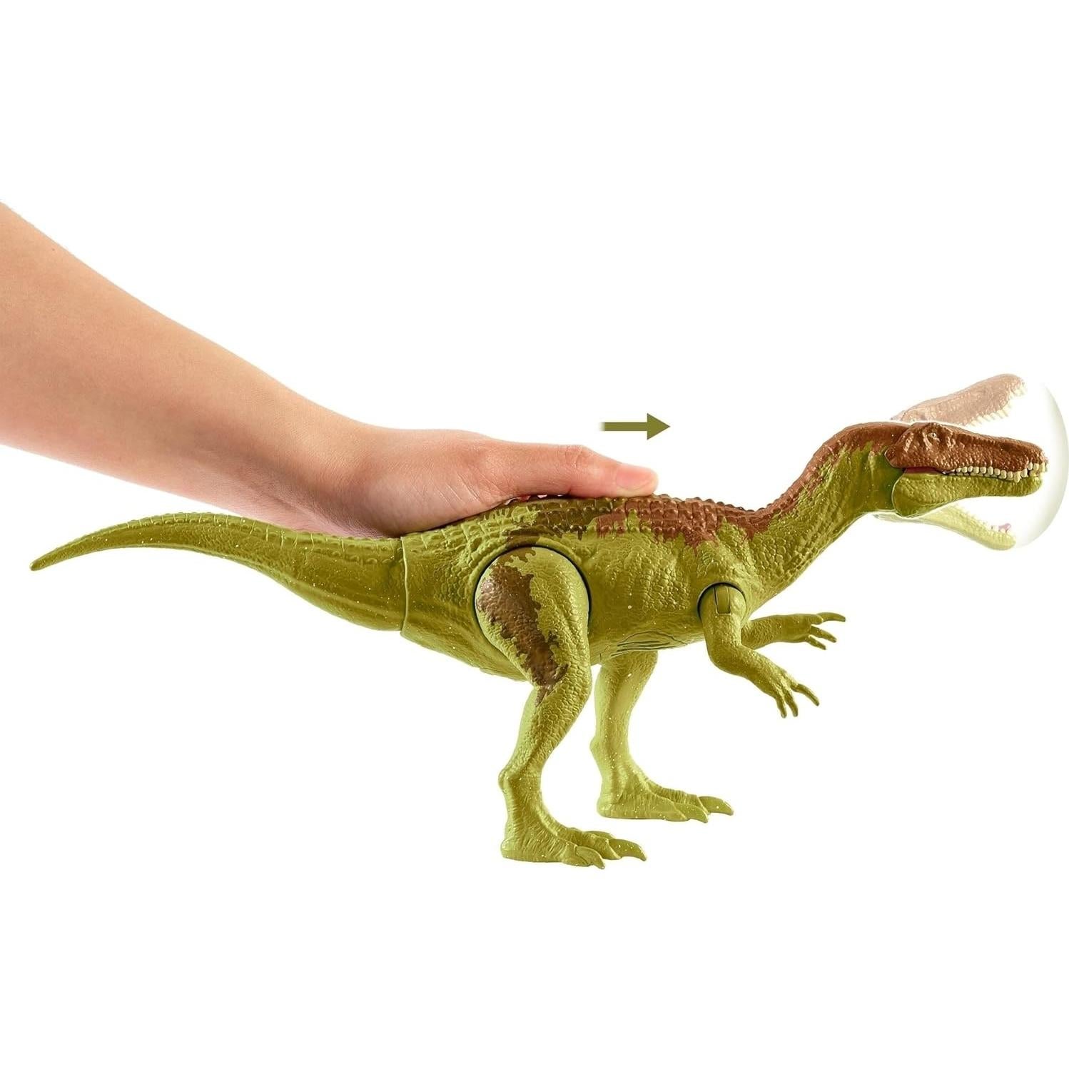 Figura de acción Mattel Jurassic World Baryonyx Limbo con sonidos