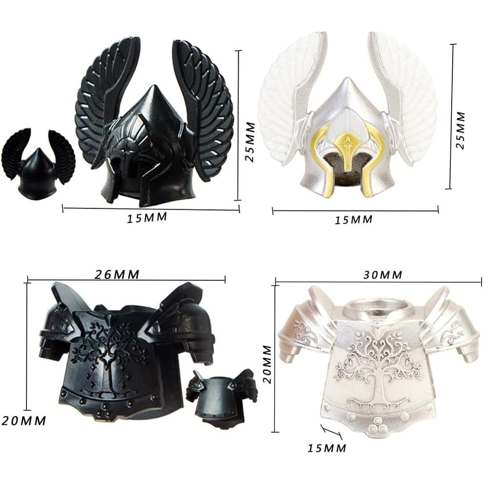 MISINI Kit de Accesorios de Caballero Medieval - 80 Piezas