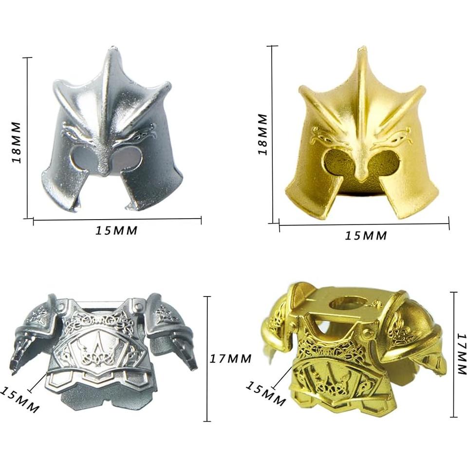 MISINI Kit de Accesorios de Caballero Medieval - 80 Piezas