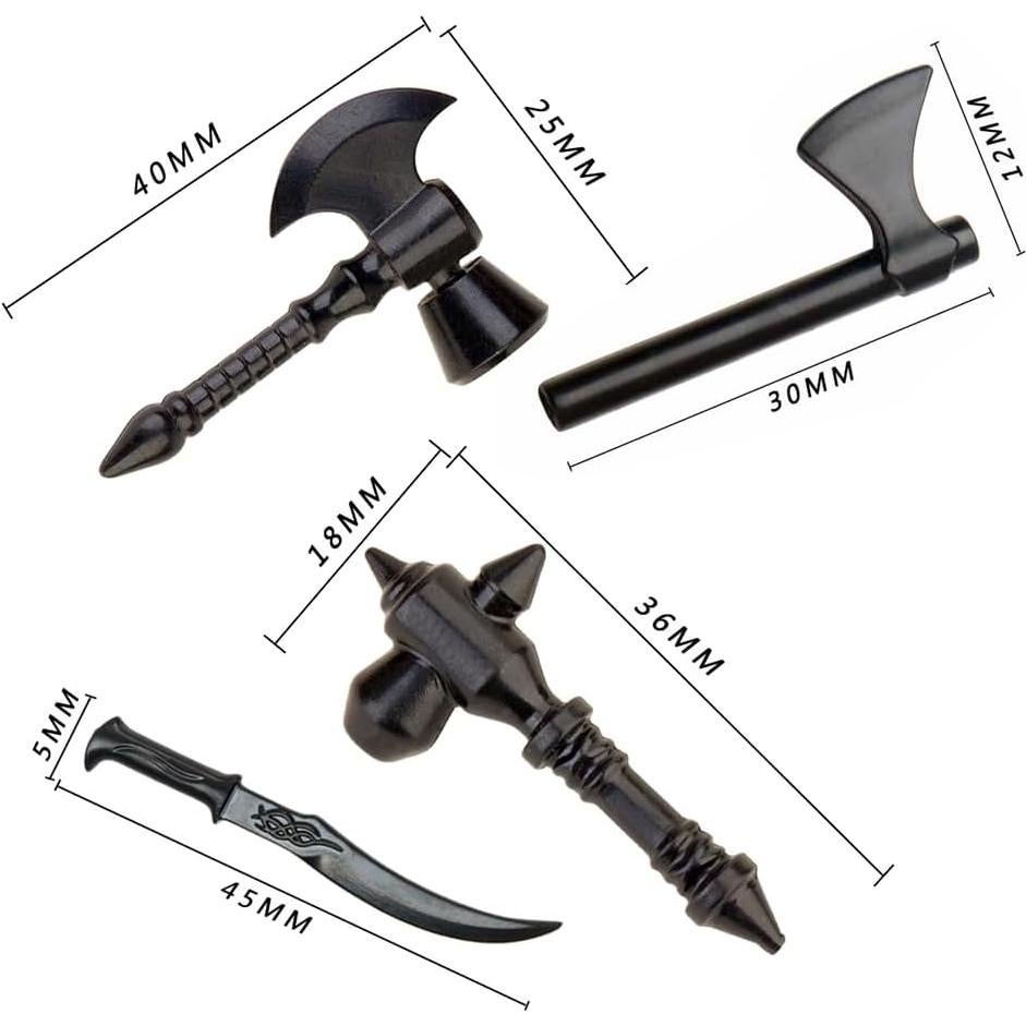 MISINI Kit de Accesorios de Caballero Medieval - 80 Piezas