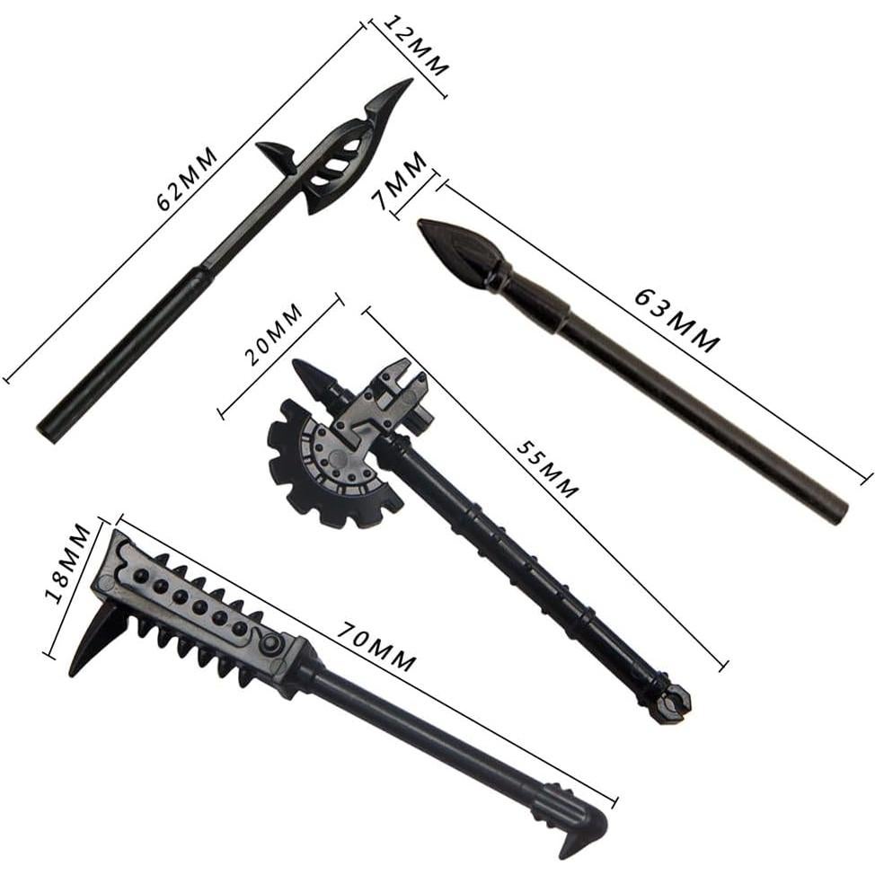 MISINI Kit de Accesorios de Caballero Medieval - 80 Piezas