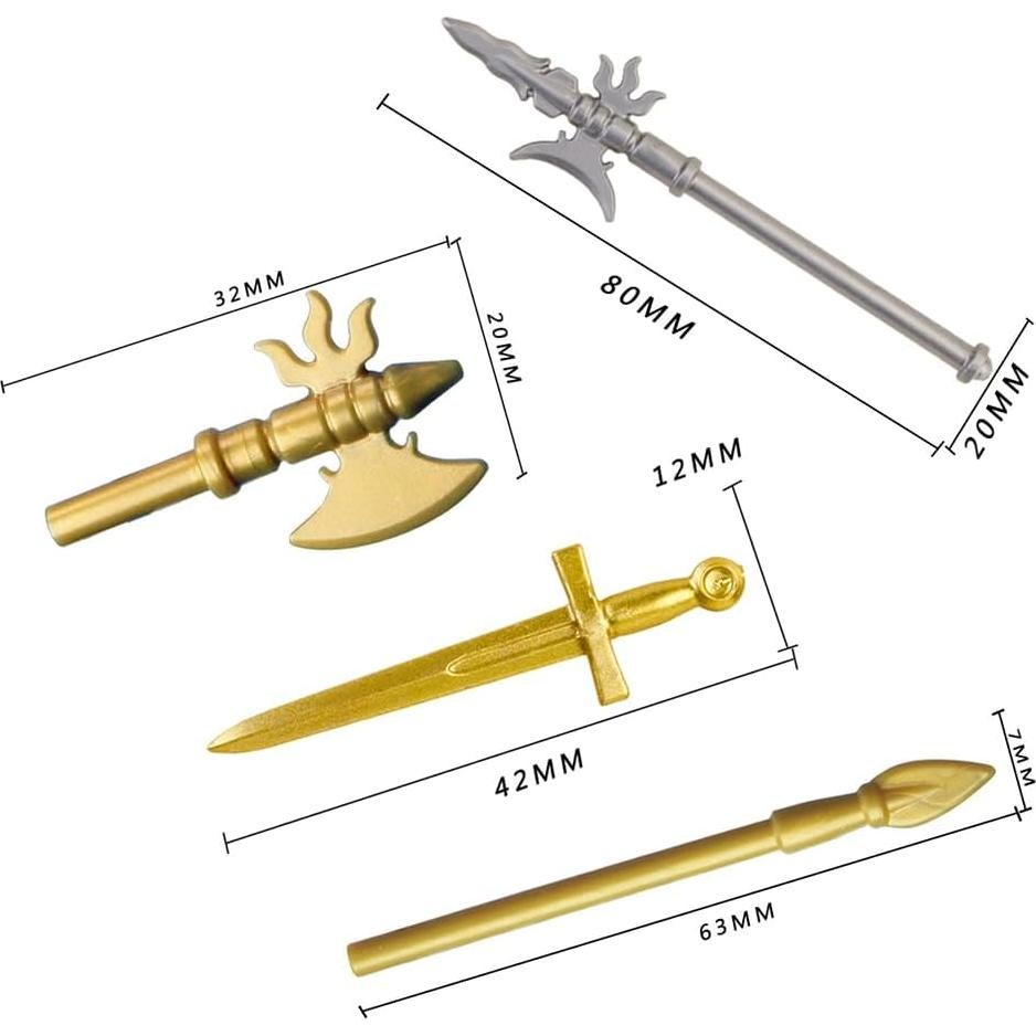 MISINI Kit de Accesorios de Caballero Medieval - 80 Piezas