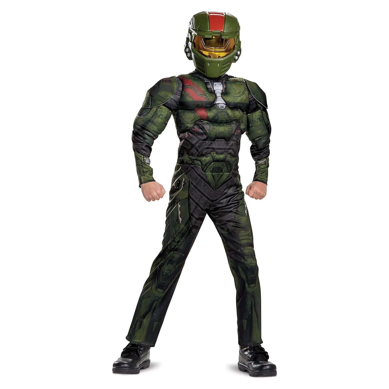Disfraz de Musculoso Jerome Halo Wars 2 Verde Pequeño 4-6 años