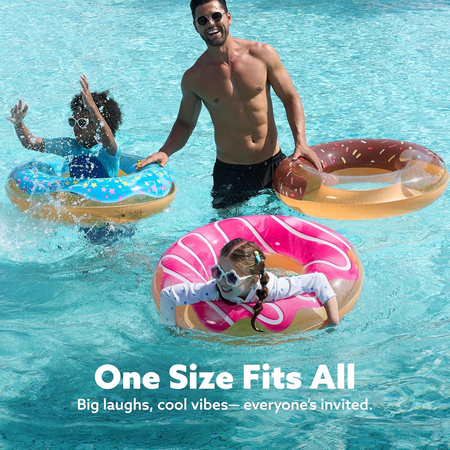 Flotador de Piscina Donut JOYIN 82.55 cm - Paquete de 3