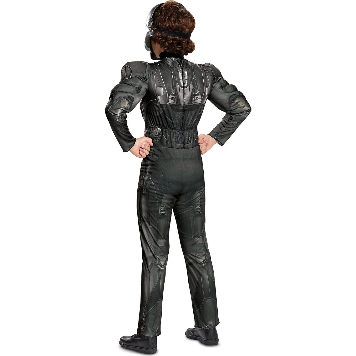 Disfraz Halo Spartan Buck Niños 4-6 años Musculoso Negro