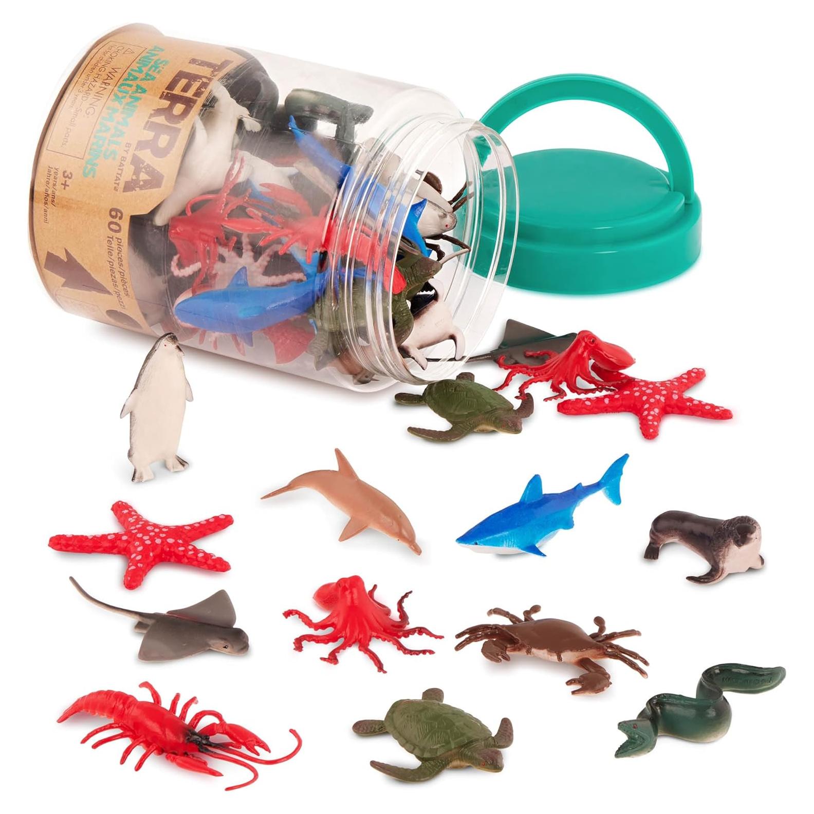 Figuras de Animales Marinos Terra by Battat - 60 Pcs