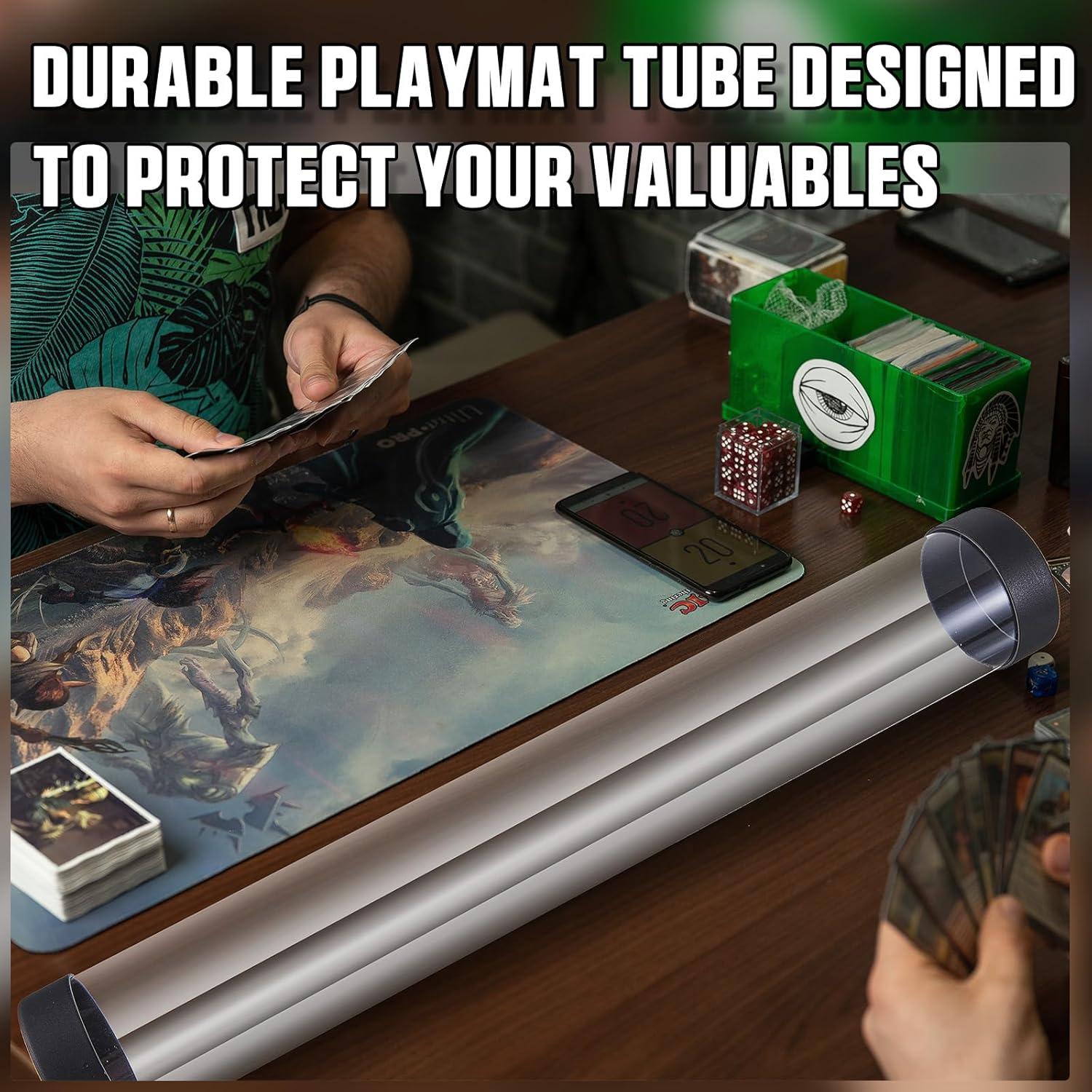 Barydat 4 Tubos de Alfombrilla para Juegos TCG 41 cm