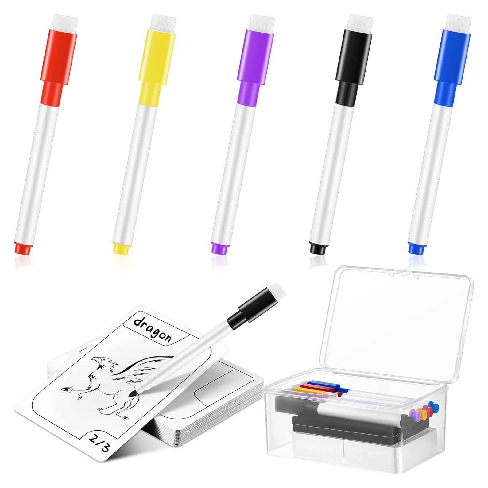 Conjunto de Fichas Reutilizables Crtiin 50 Piezas con Marcadores