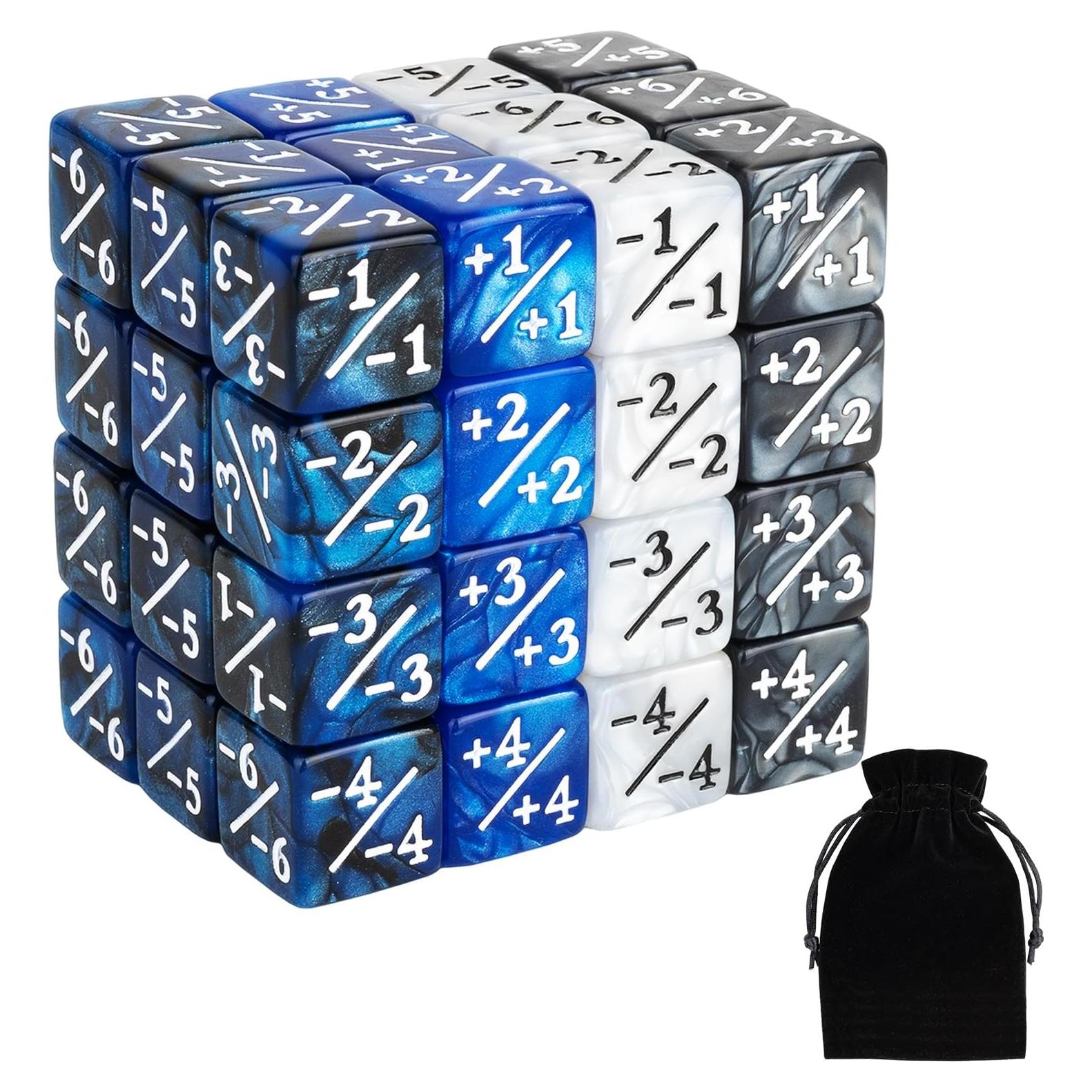 48 Piezas Dados Mágicos MTG de Mármol 16 mm - ORUNI