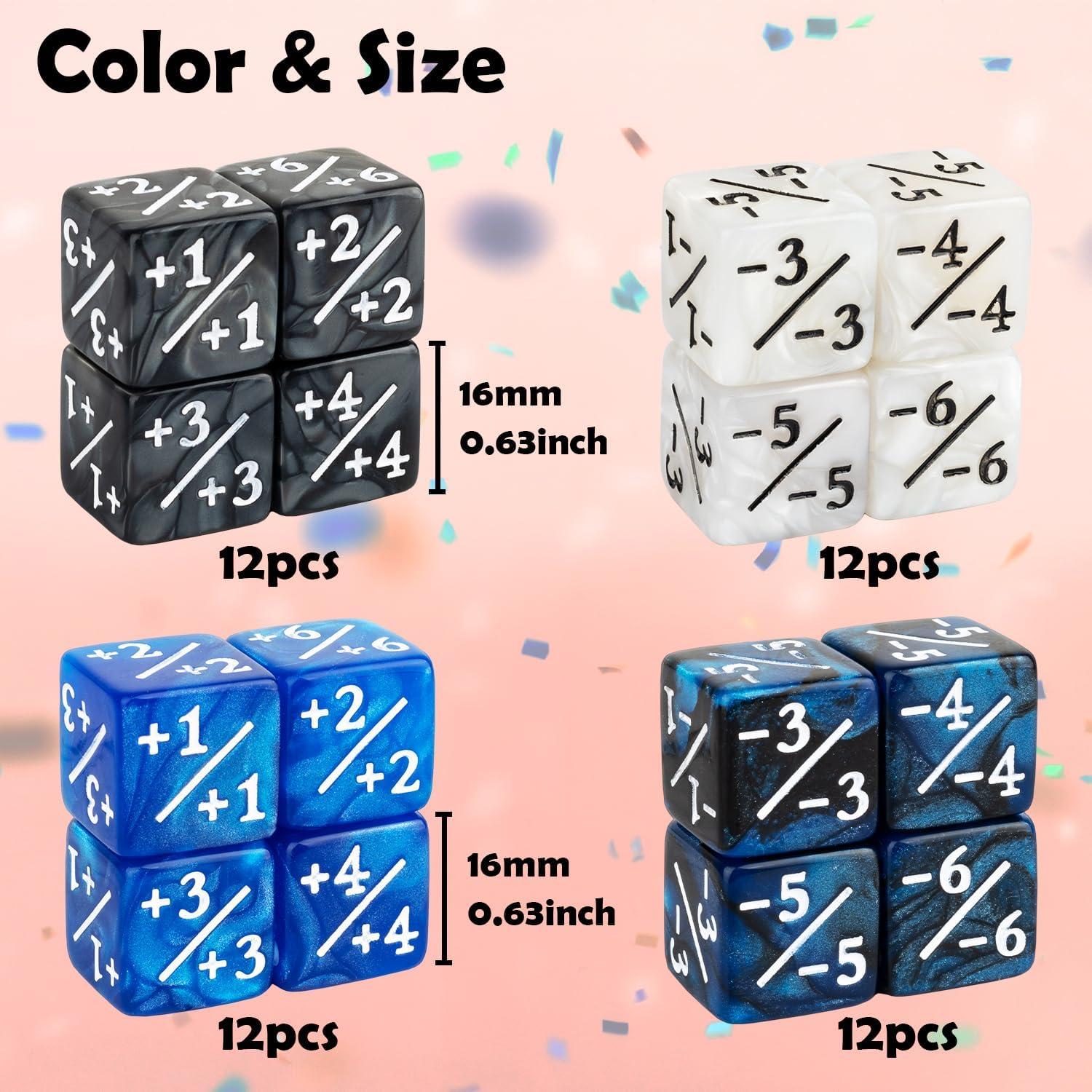 48 Piezas Dados Mágicos MTG de Mármol 16 mm - ORUNI