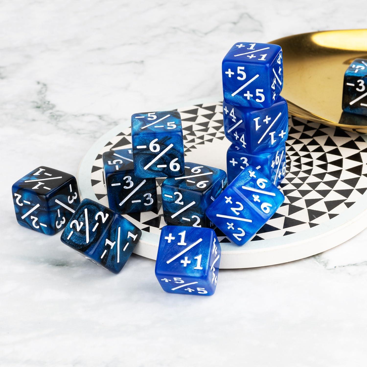 48 Piezas Dados Mágicos MTG de Mármol 16 mm - ORUNI