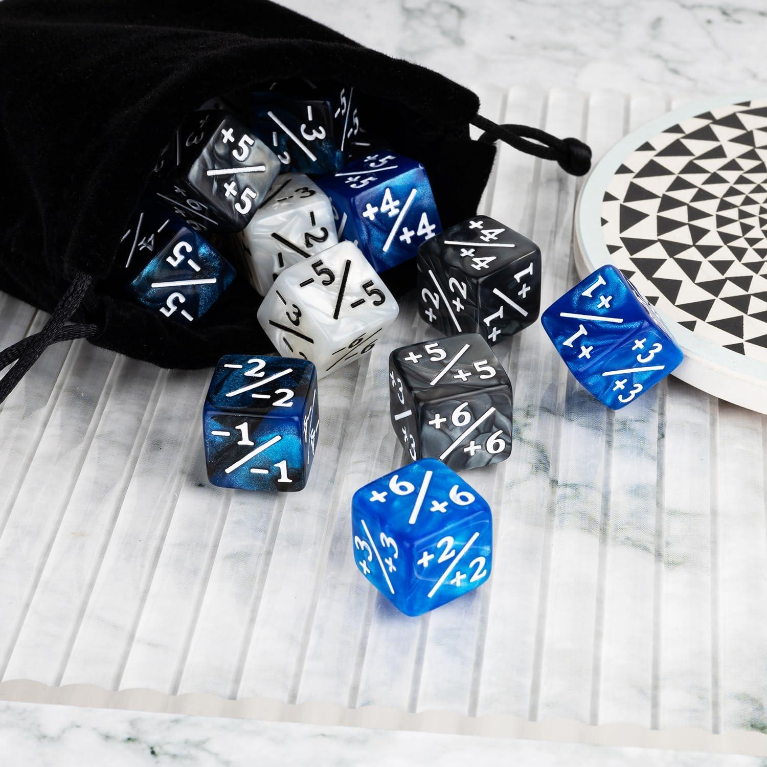 48 Piezas Dados Mágicos MTG de Mármol 16 mm - ORUNI