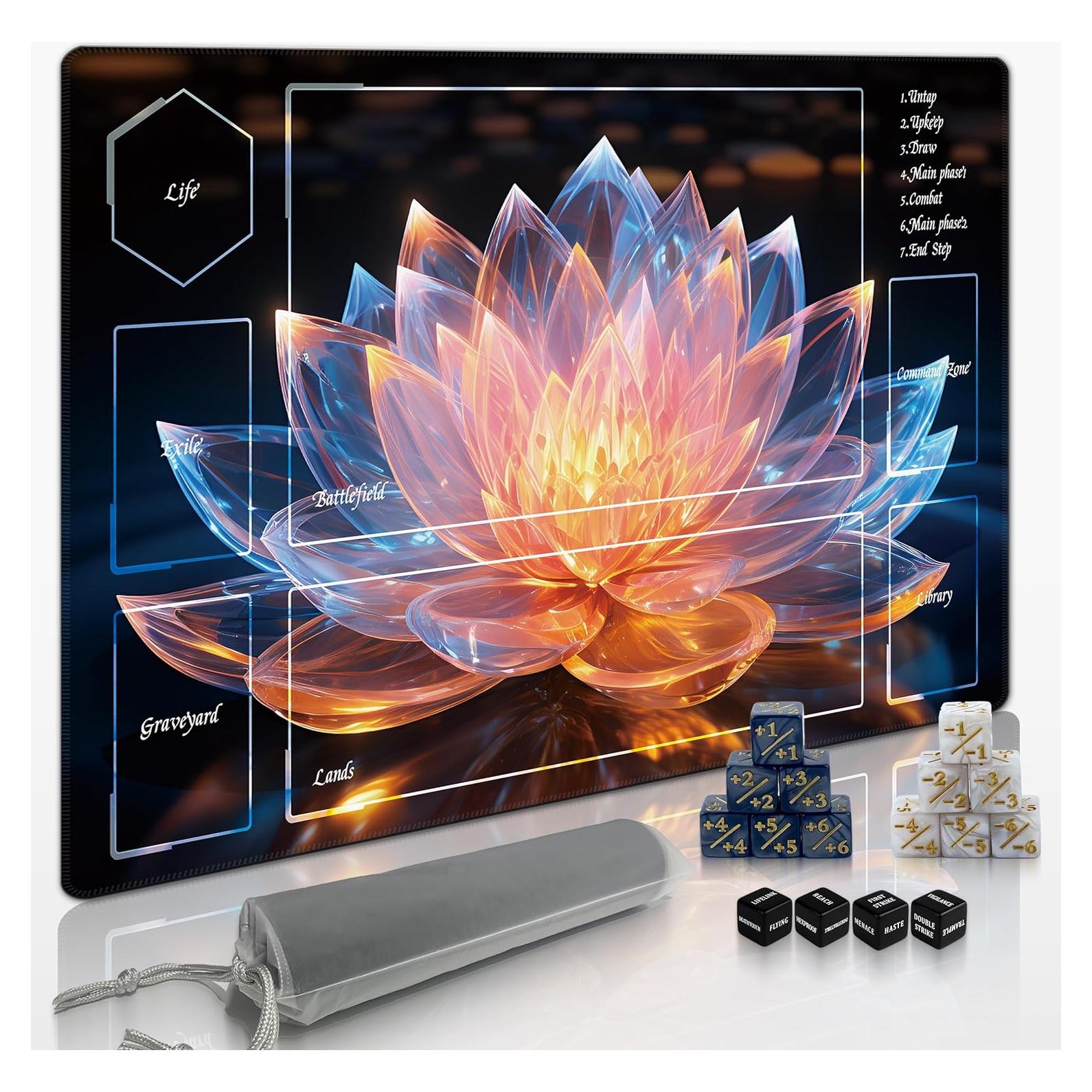 Tapete Premium Magic The Gathering Zacknoble 61x36 cm con Dados