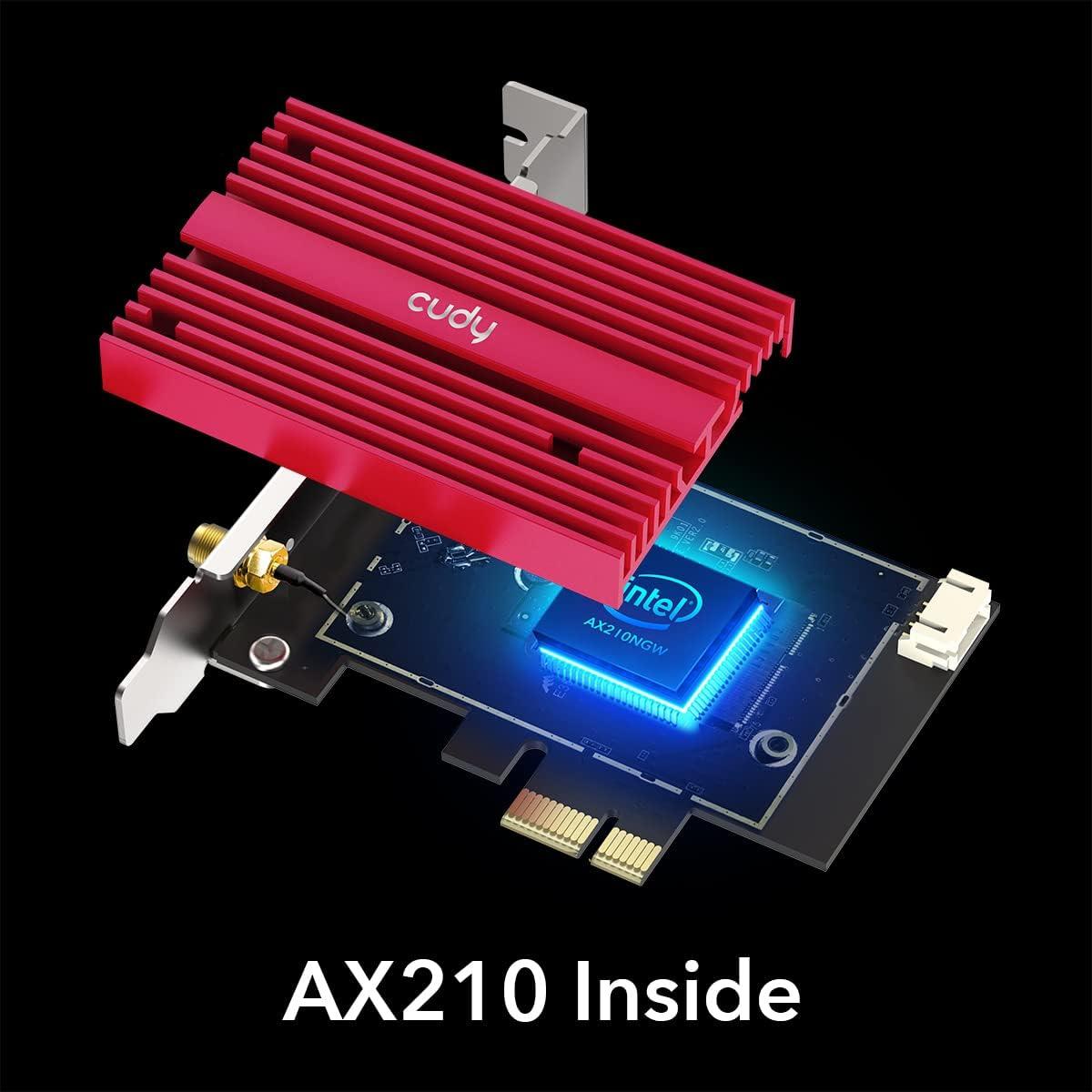 Cudy AX5400 Tarjeta PCIe WiFi 6E Bluetooth 5.2 para PC