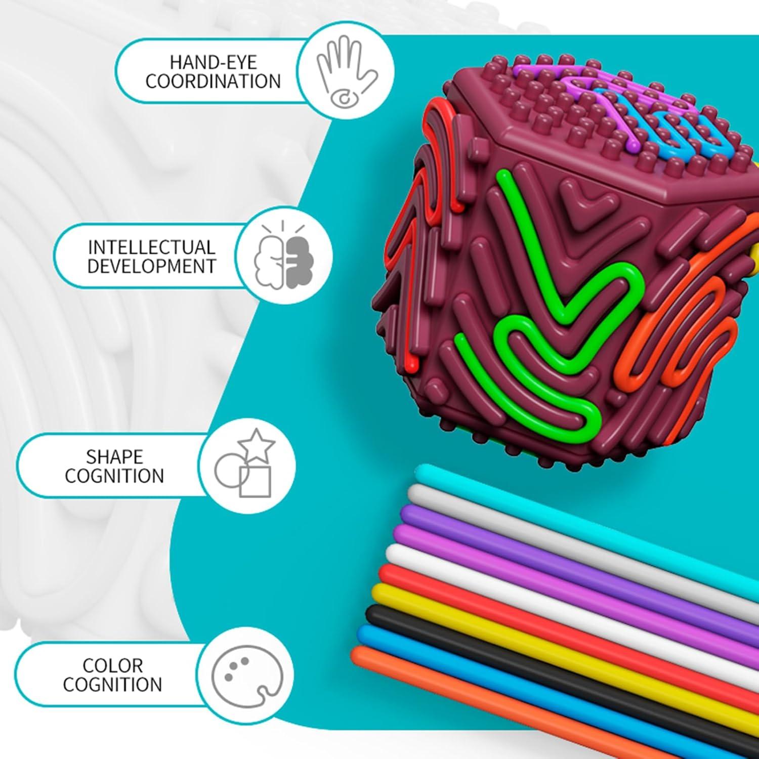 Cubo Sensorial 3D de Silicona Xesakesi para Alivio de Estrés