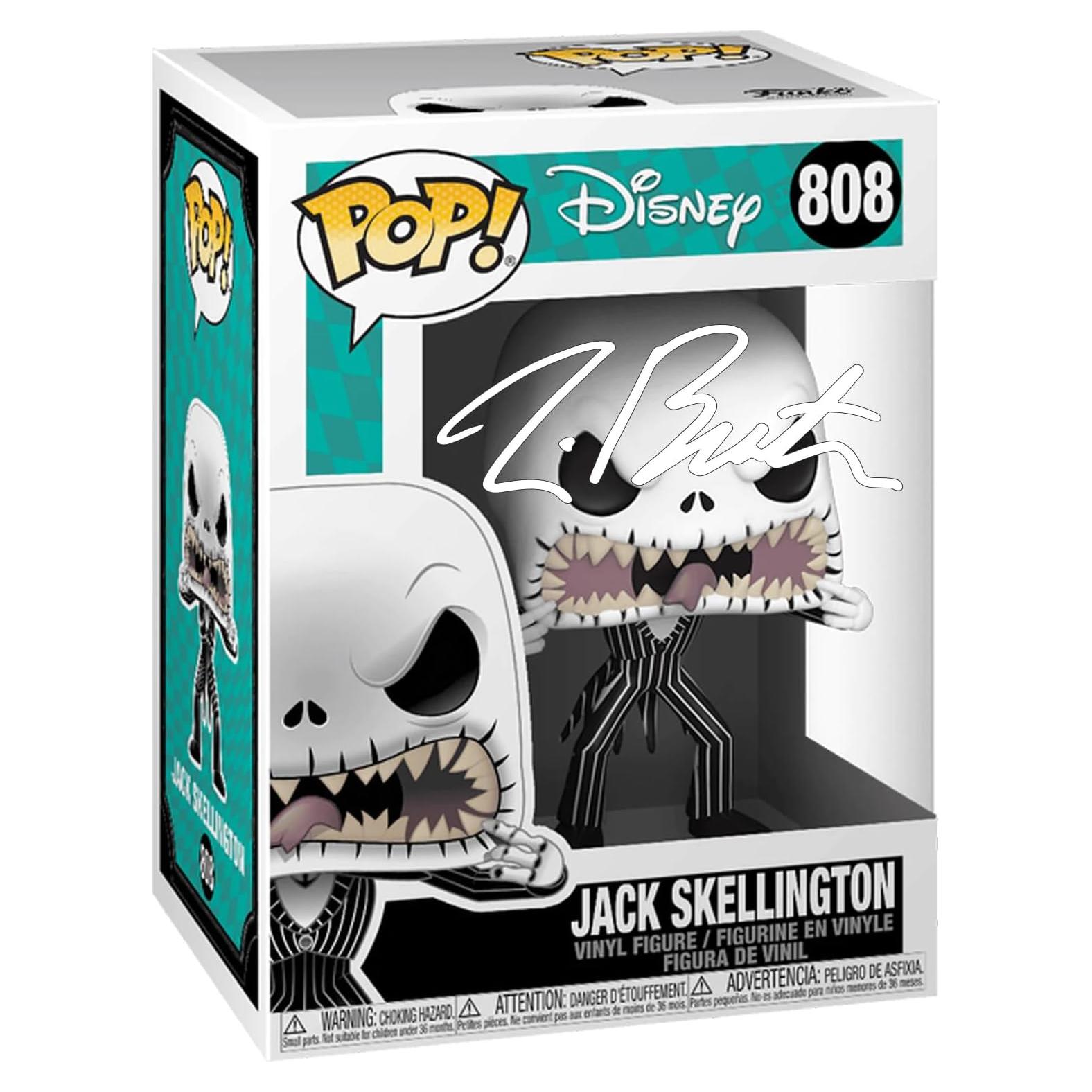 Funko Pop Jack Skellington Tim Burton Reimpresión Firmada 28x20cm