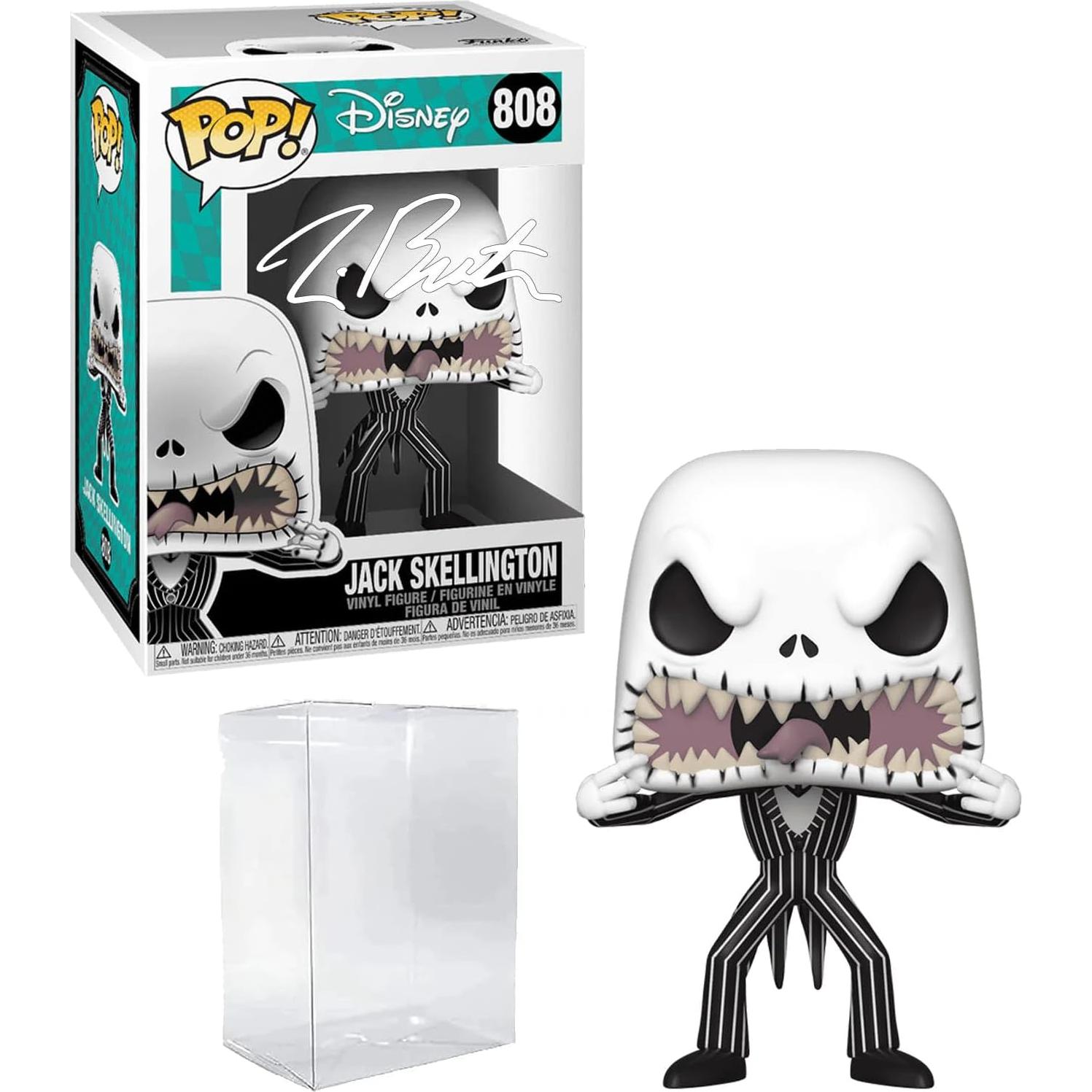 Funko Pop Jack Skellington Tim Burton Reimpresión Firmada 28x20cm
