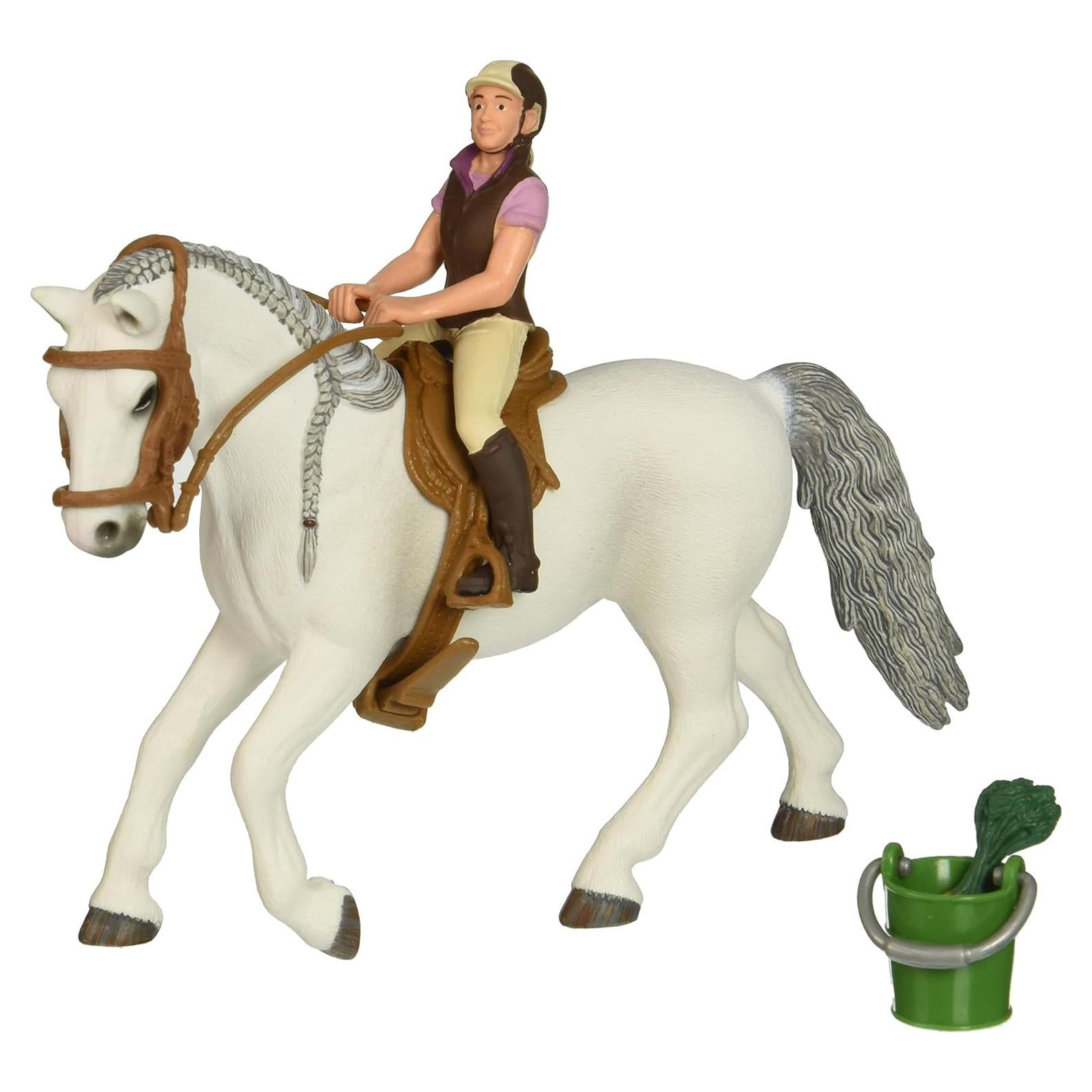 Jinete Schleich América del Norte con yegua Lipizzaner
