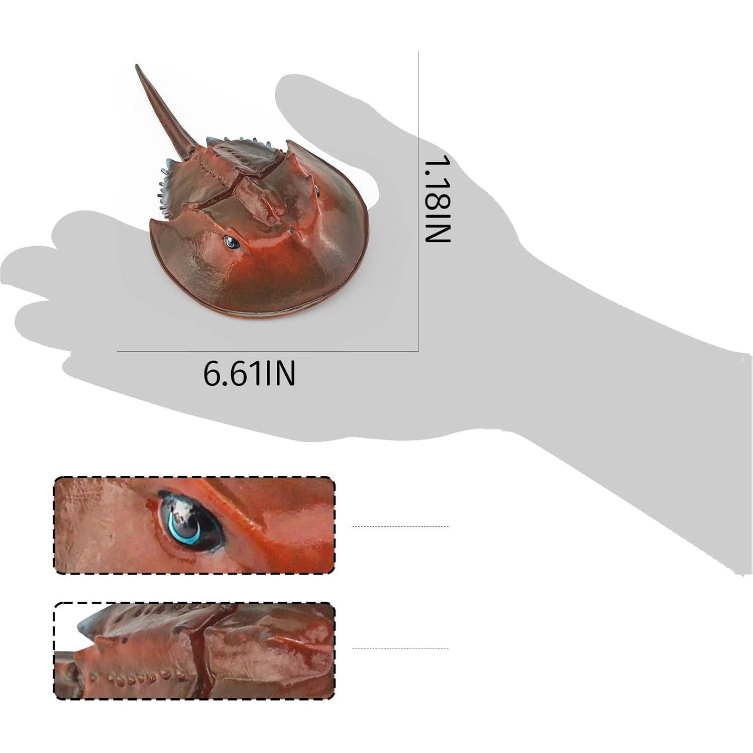 Figurita de Cangrejo de Plástico LC JoyCre 5 cm Realista