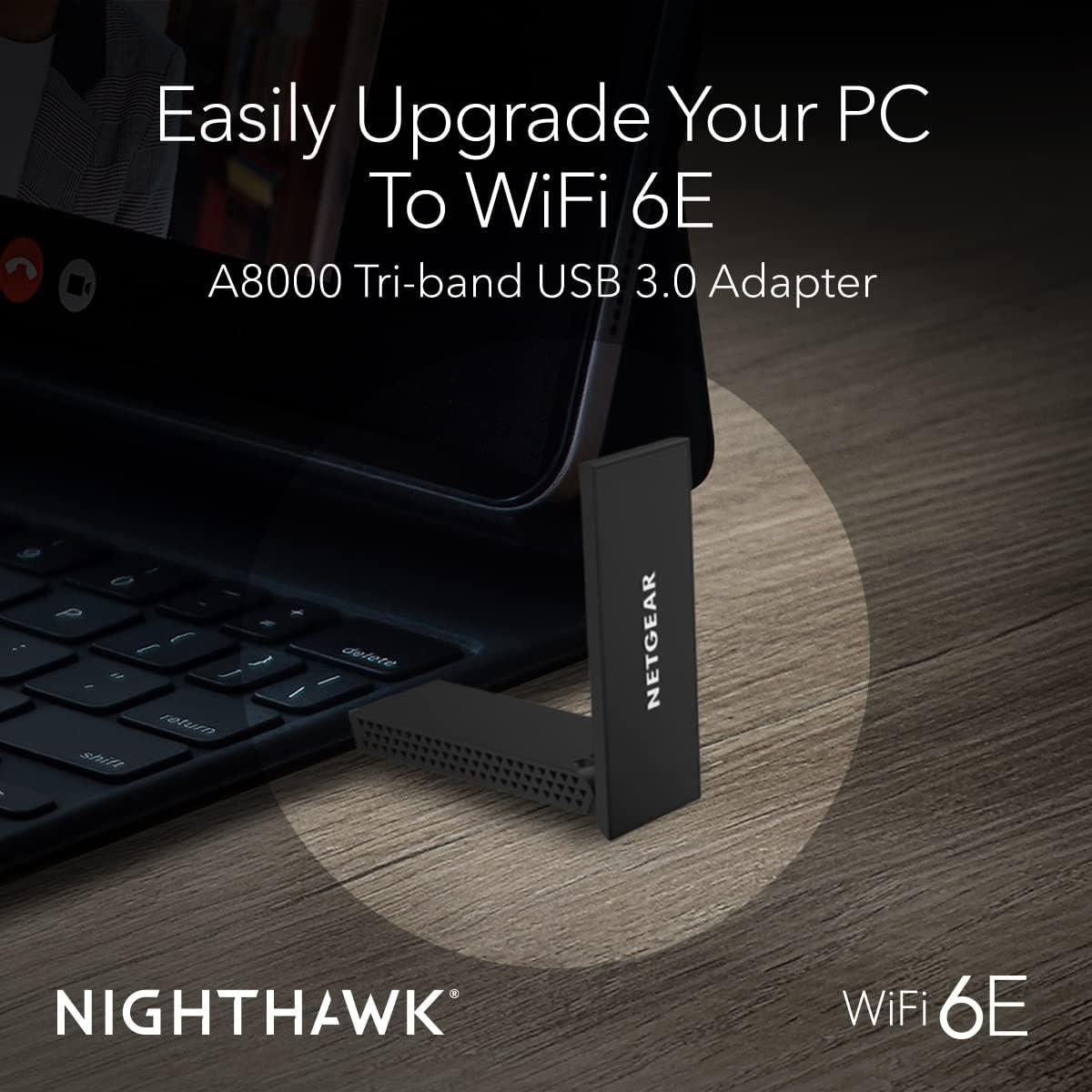 Adaptador USB 3.0 NETGEAR Nighthawk A8000 WiFi 6E 3Gbps