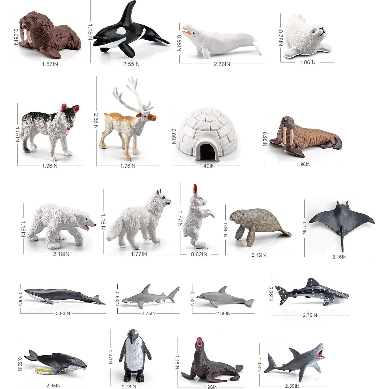 Conjunto de Juguetes Animales Árticos LC JoyCre 22PCS