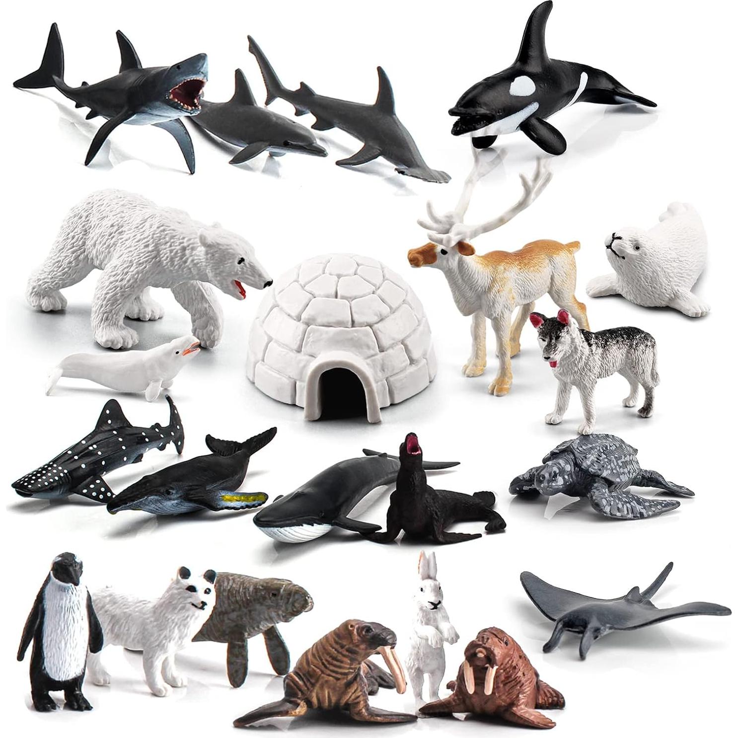 Conjunto de Juguetes Animales Árticos LC JoyCre 22PCS