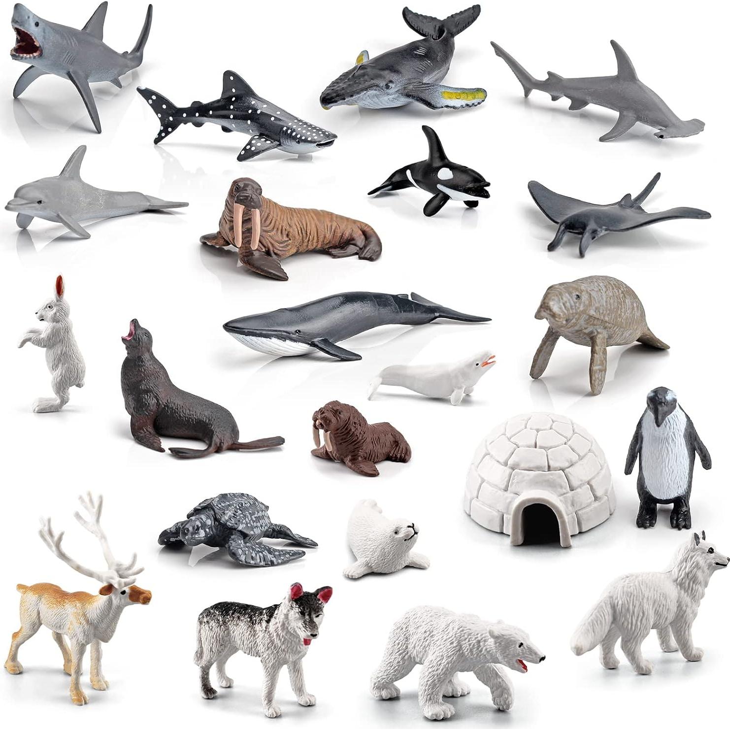 Conjunto de Juguetes Animales Árticos LC JoyCre 22PCS