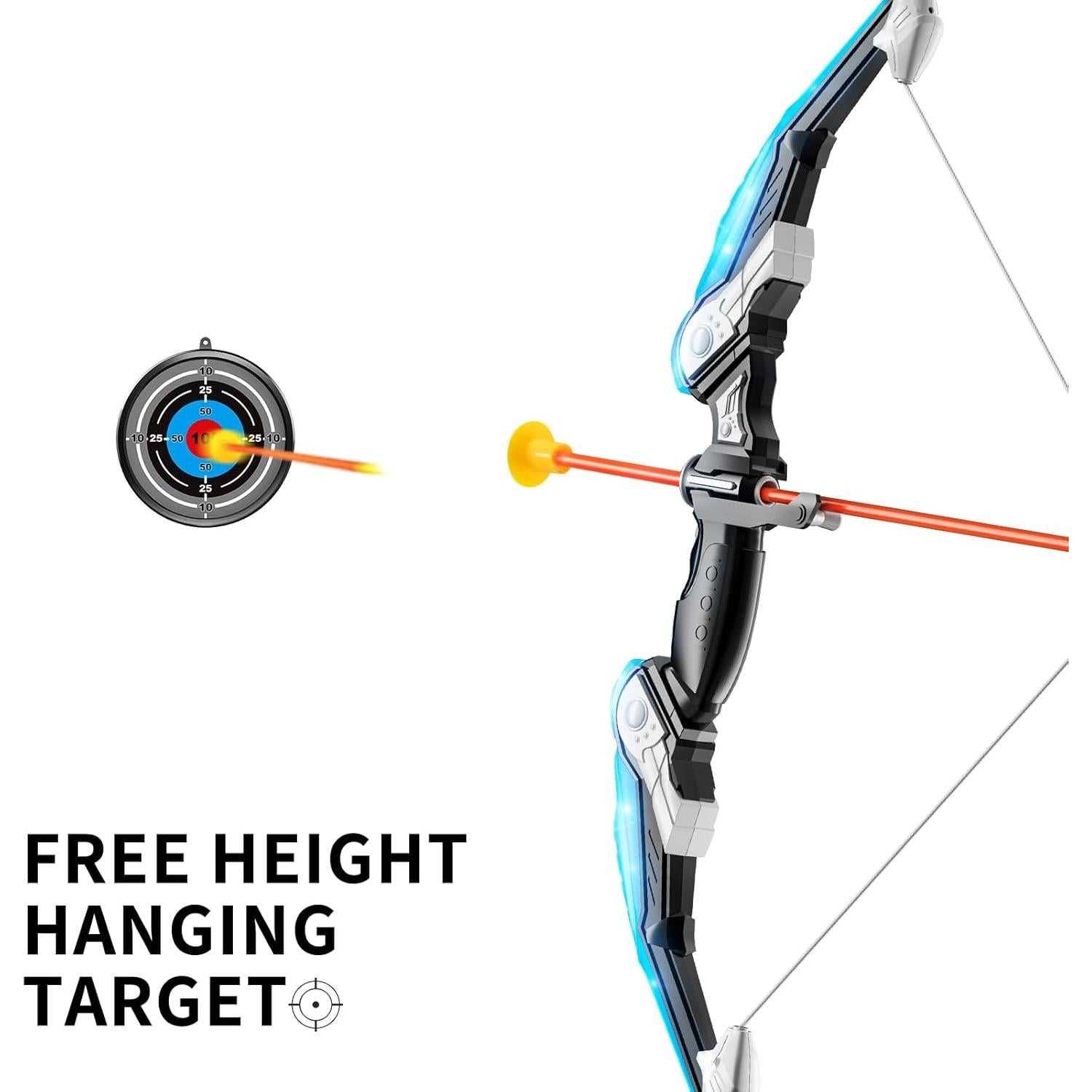 Juego de Arco y Flecha TEMI para Niños con Luz LED y 20 Flechas