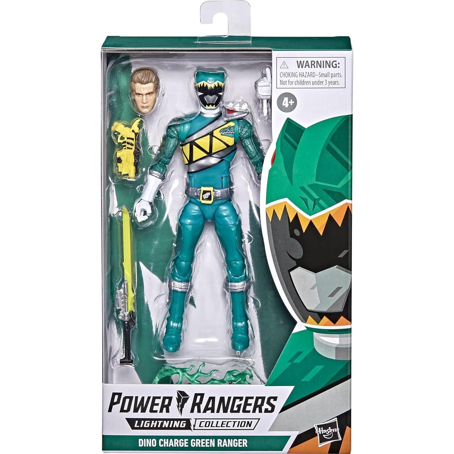 Figura de Acción Power Rangers Lightning Dino Charge Ranger Verde 15 cm