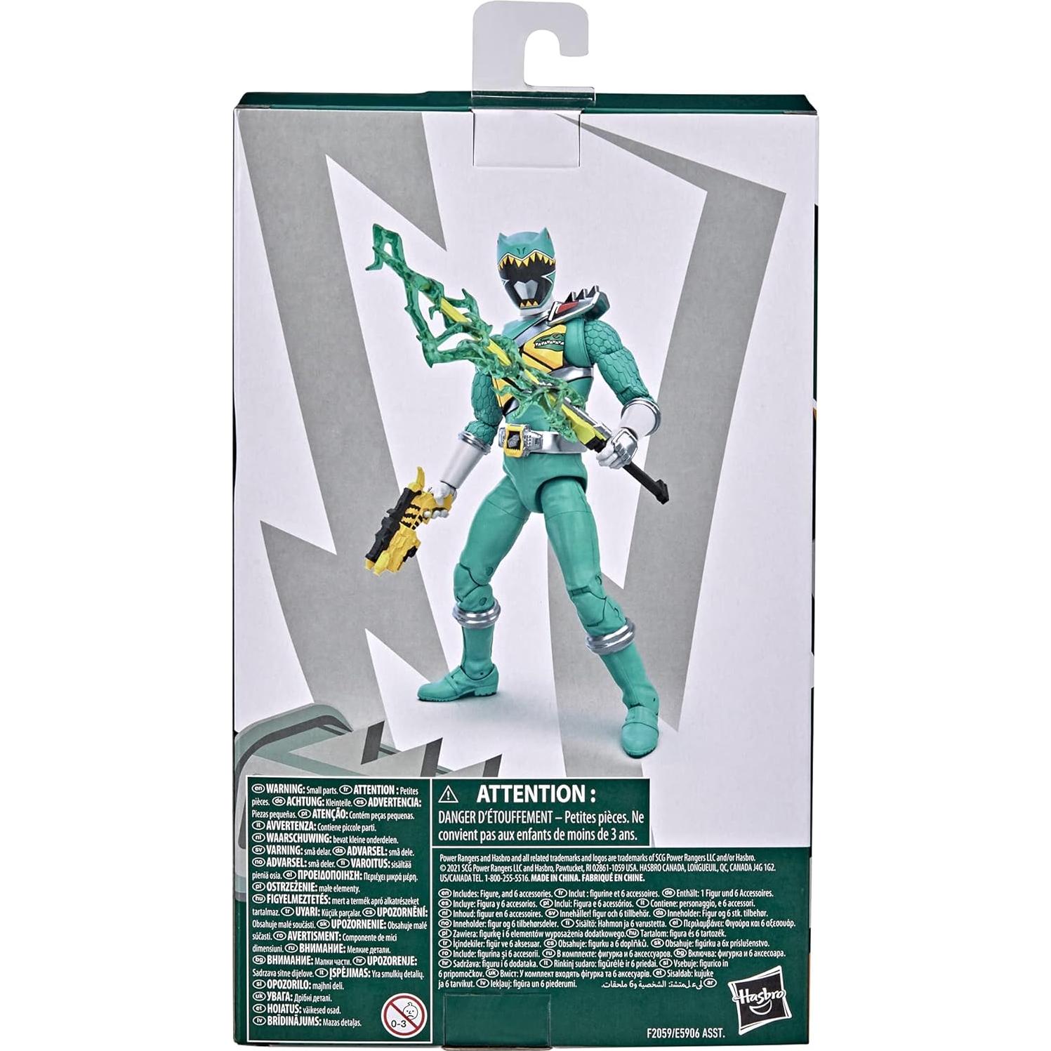 Figura de Acción Power Rangers Lightning Dino Charge Ranger Verde 15 cm