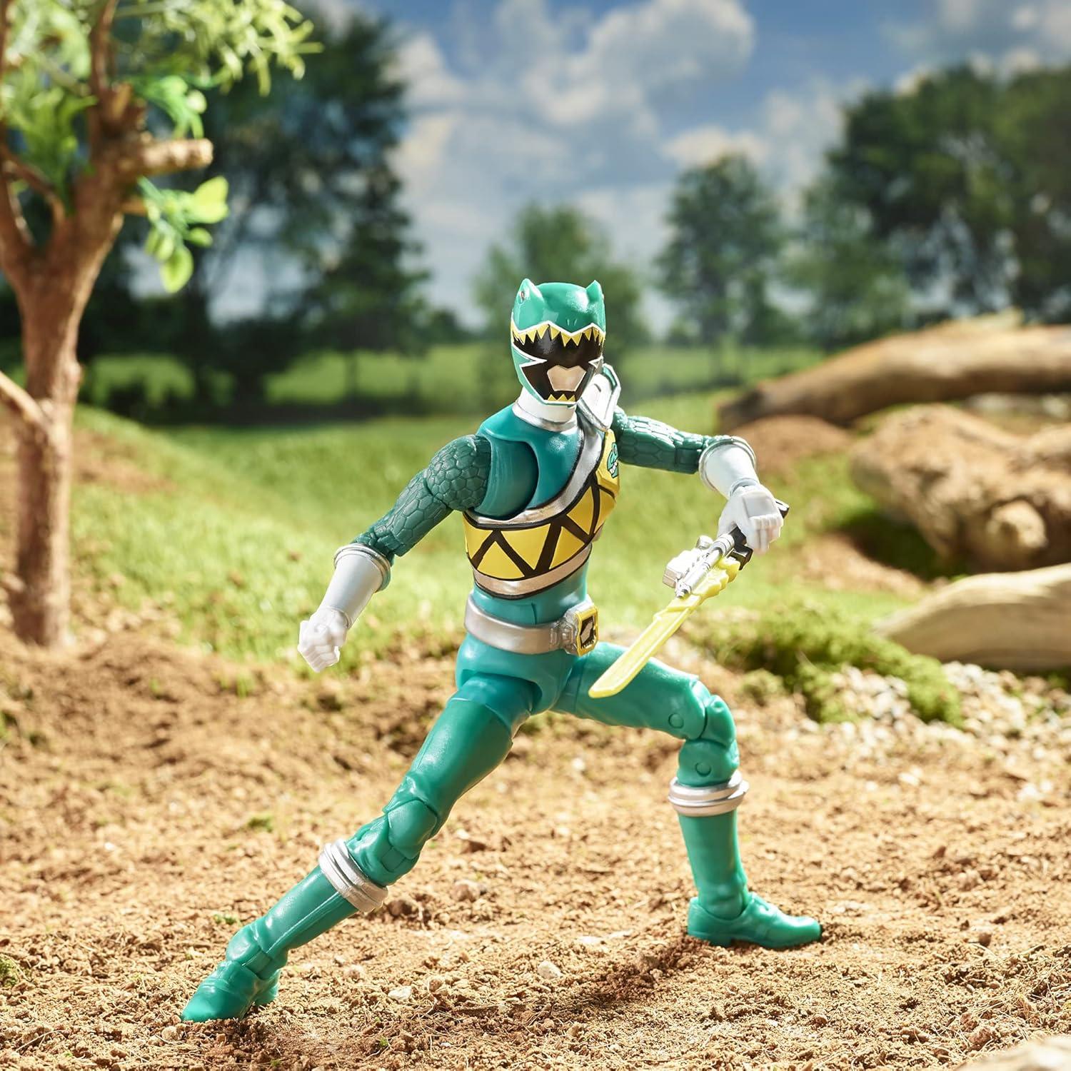Figura de Acción Power Rangers Lightning Dino Charge Ranger Verde 15 cm