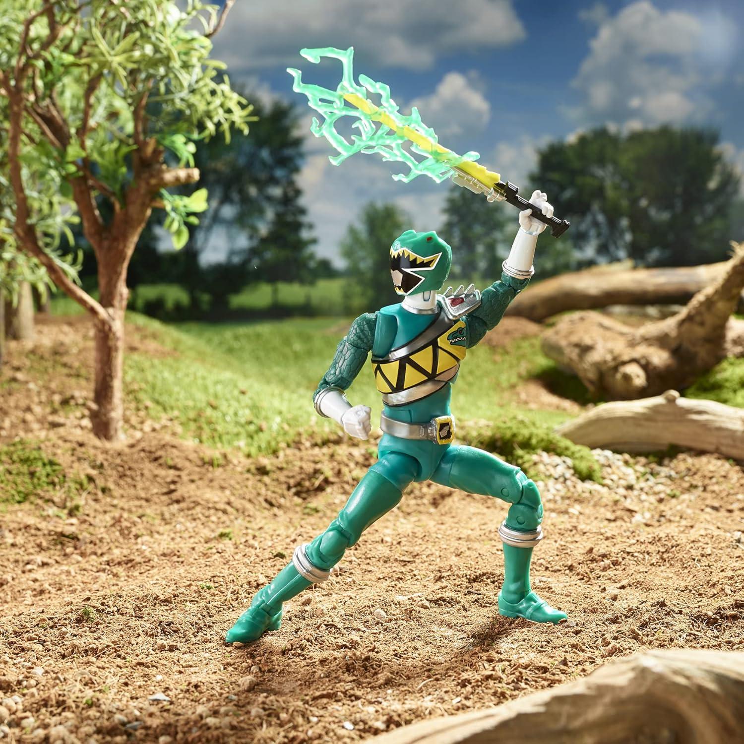 Figura de Acción Power Rangers Lightning Dino Charge Ranger Verde 15 cm