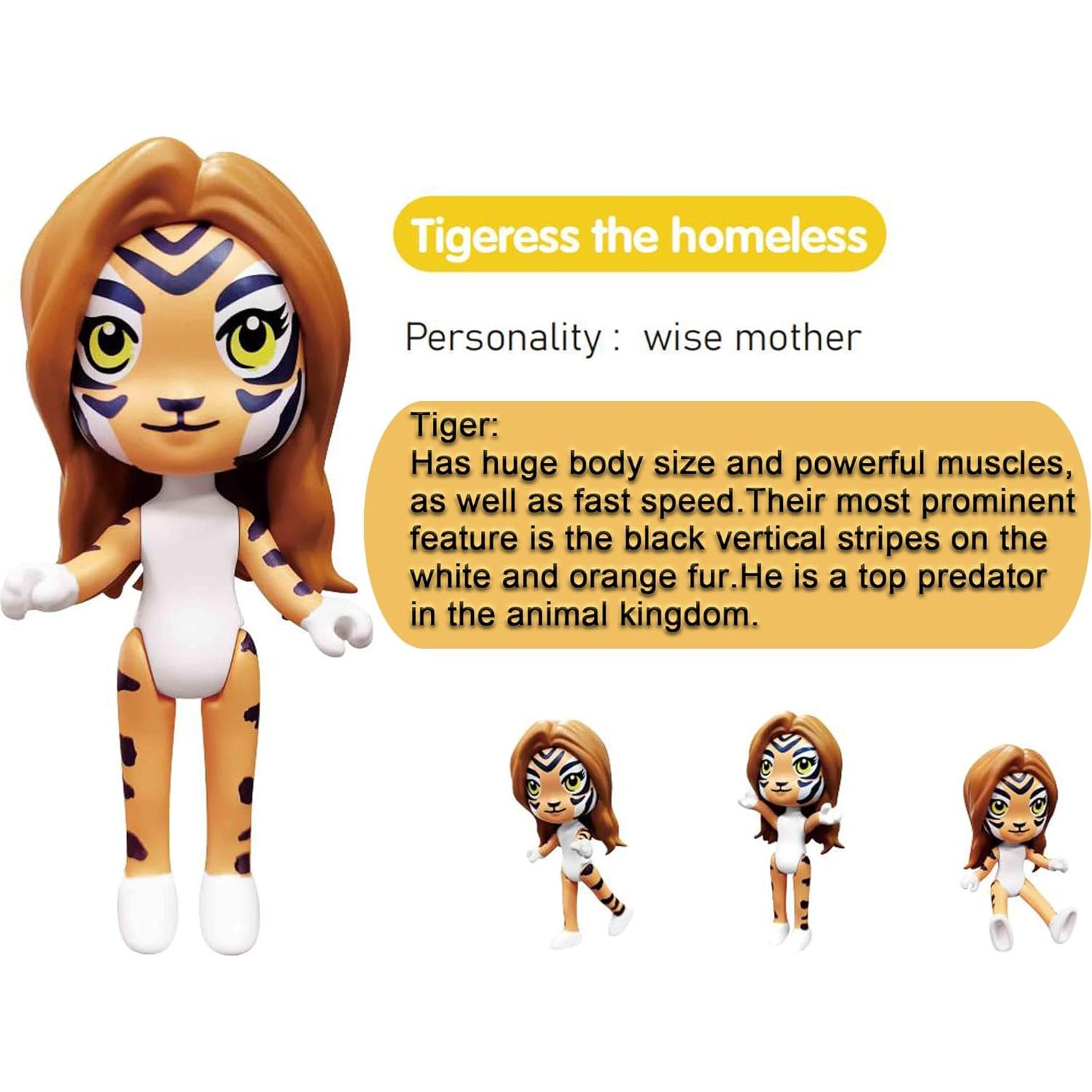 Figura de Acción Tigresa PLENTY MORE 8cm Juguete Educativo