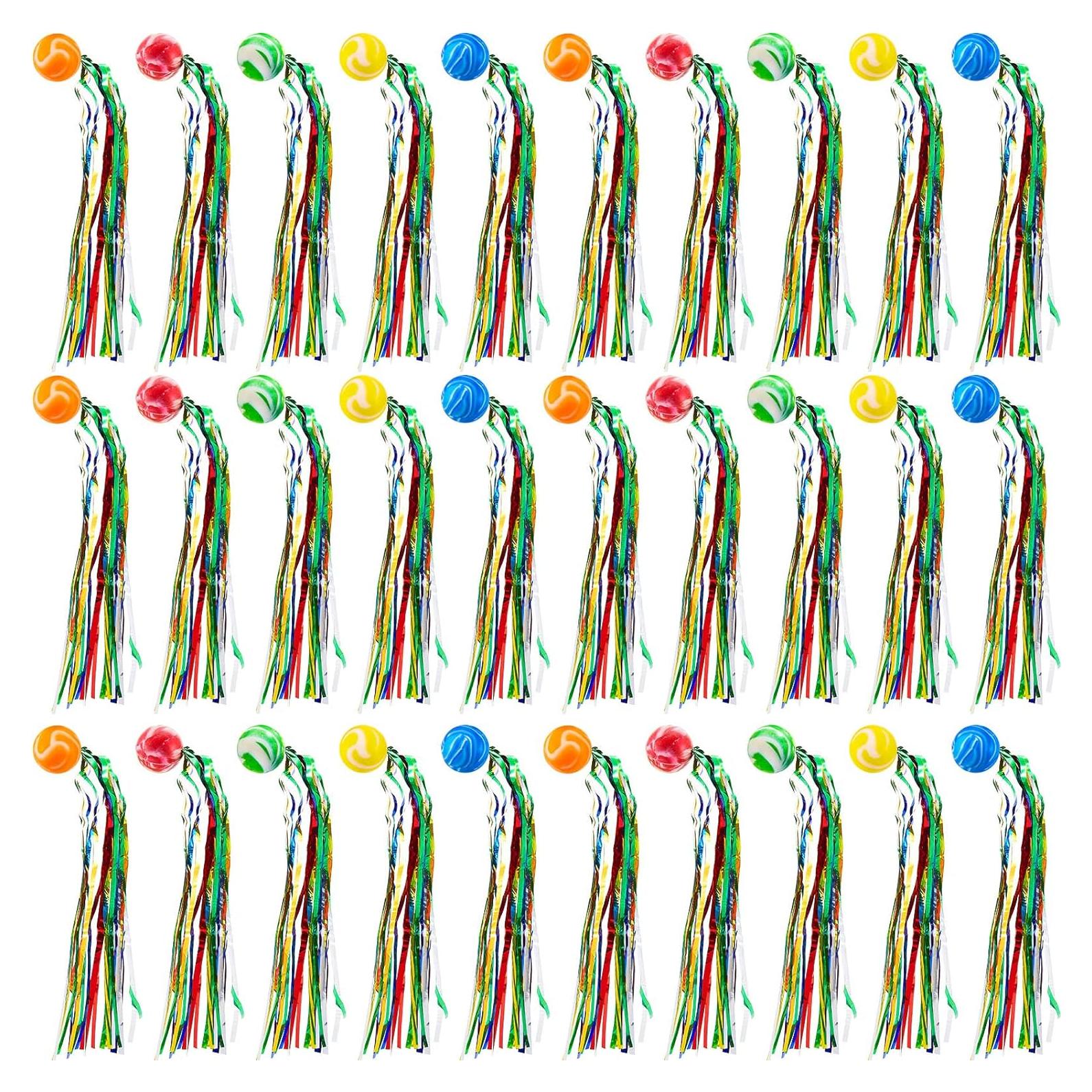 Pelotas Rebotadoras Hungdao 30 Pcs con Cintas Coloridas
