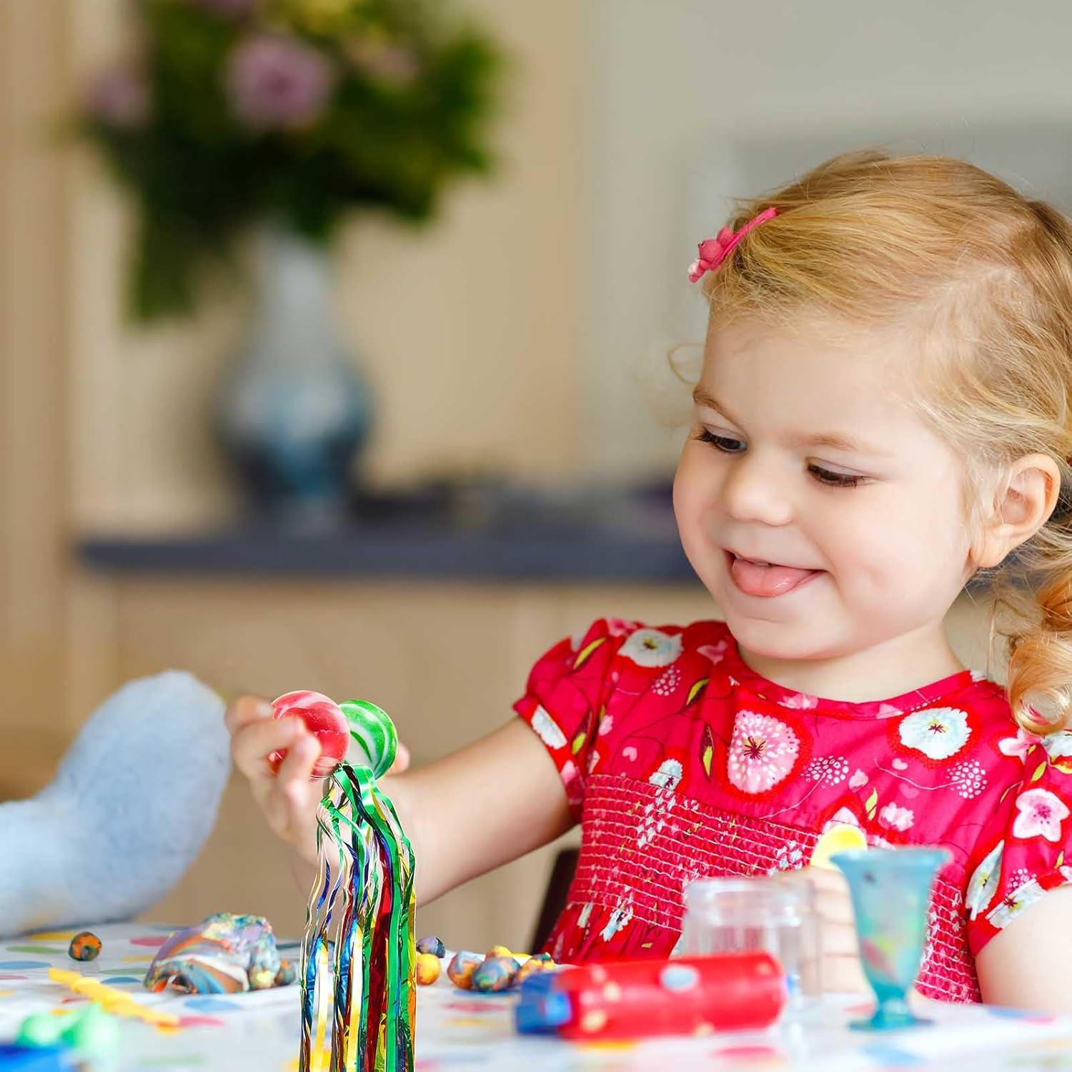 Pelotas Rebotadoras Hungdao 30 Pcs con Cintas Coloridas